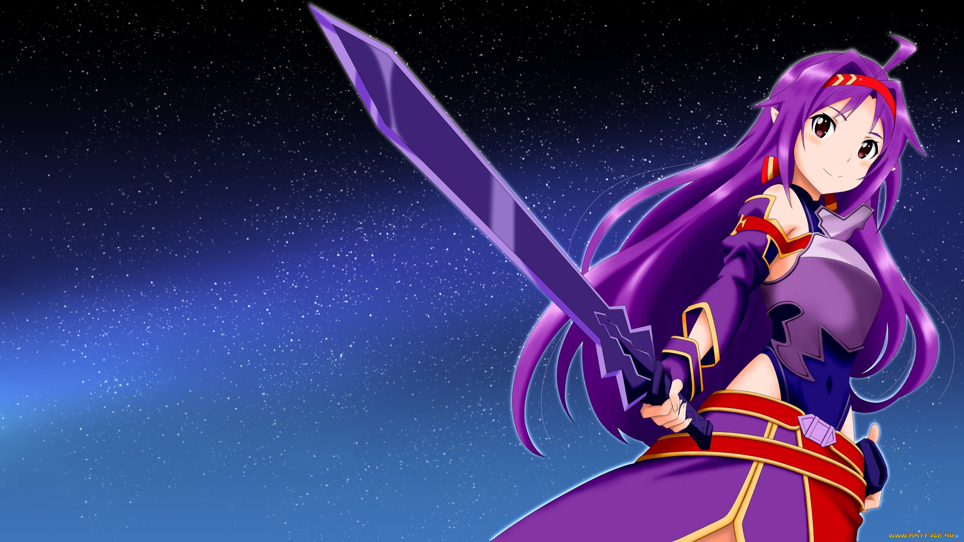 аниме, sword, art, online, оружие, фон, взгляд, девушка