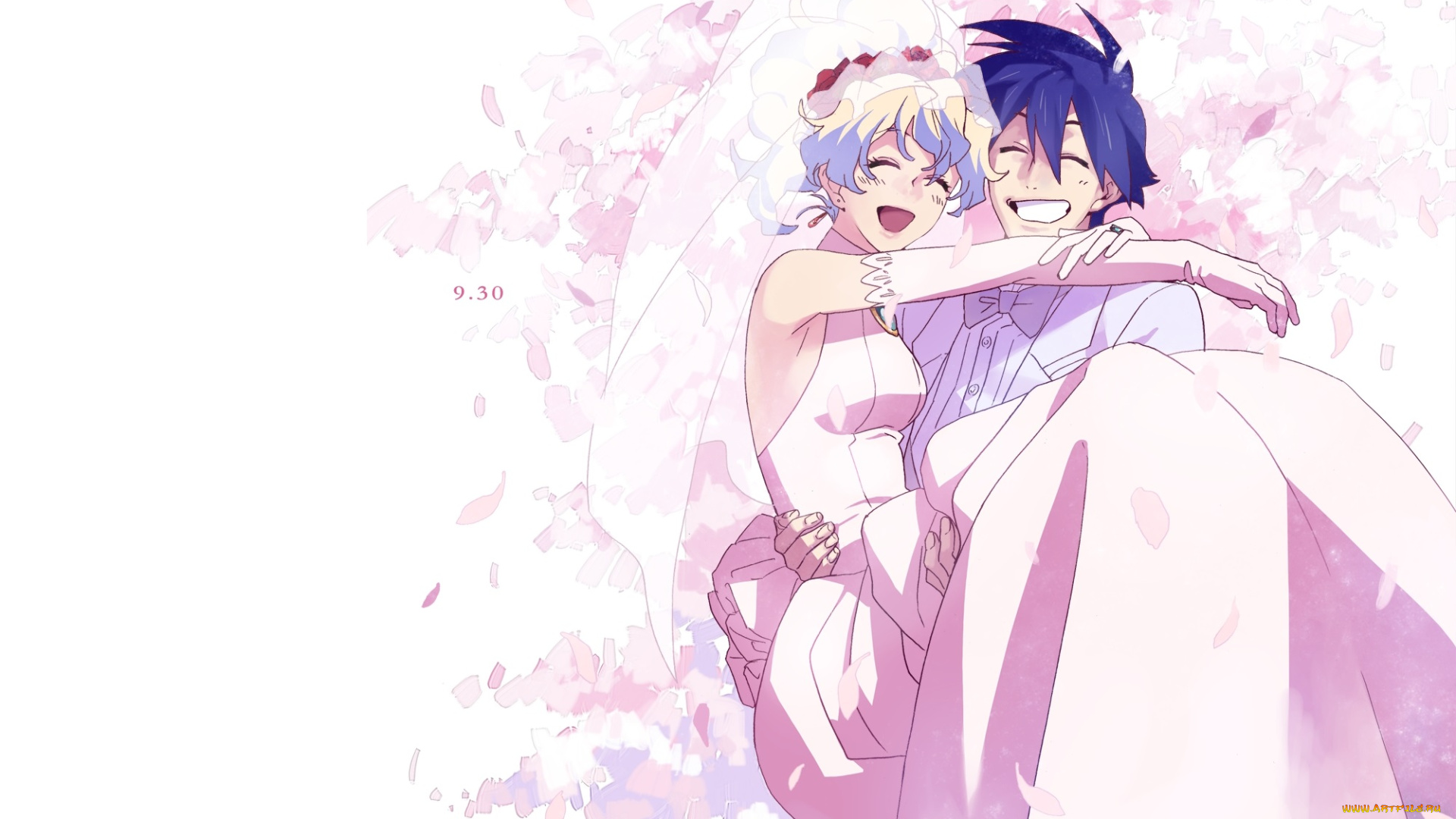 аниме, tengen, toppa, gurren-lagann, романтика