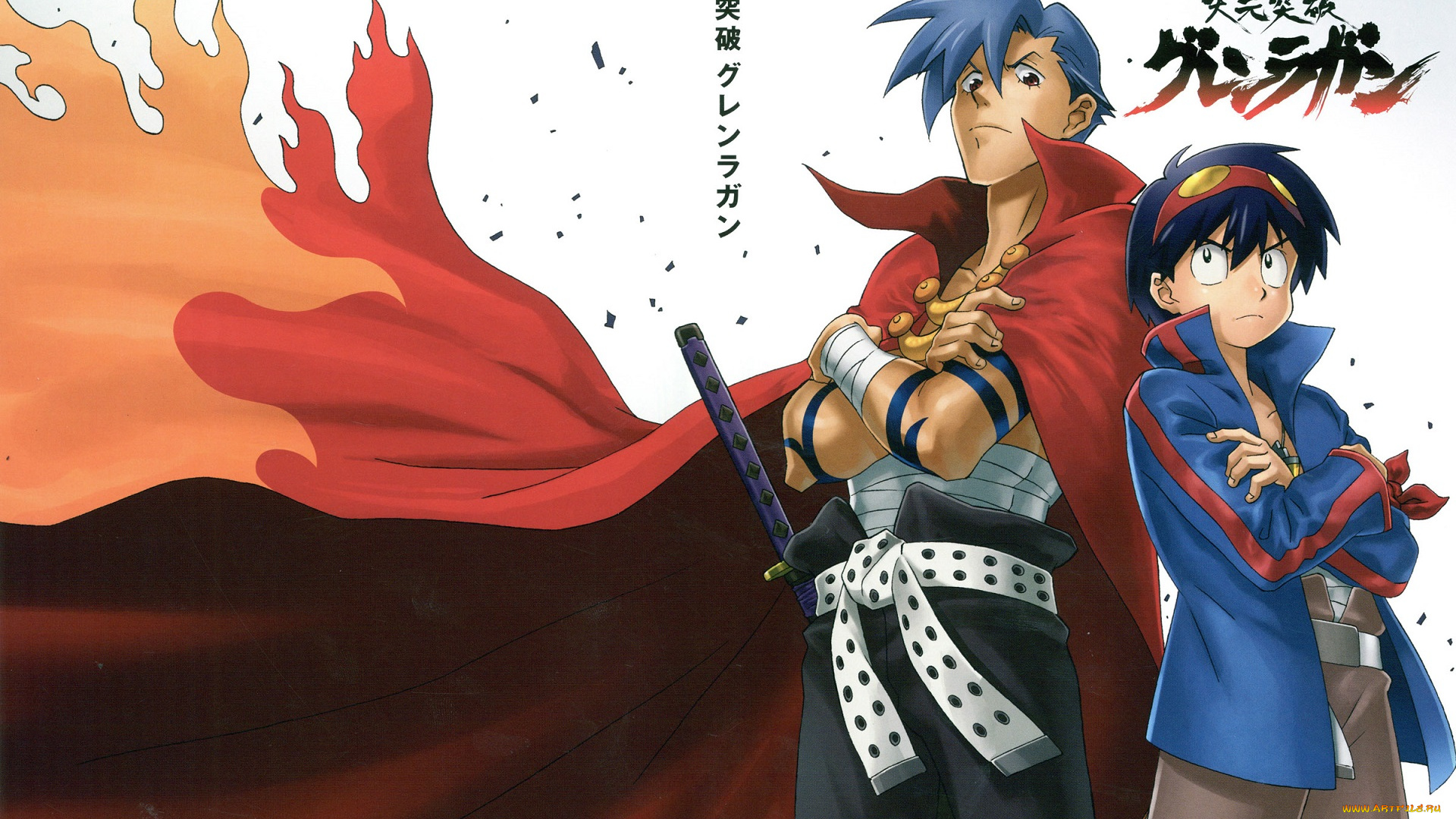 аниме, tengen, toppa, gurren-lagann, симон, камина