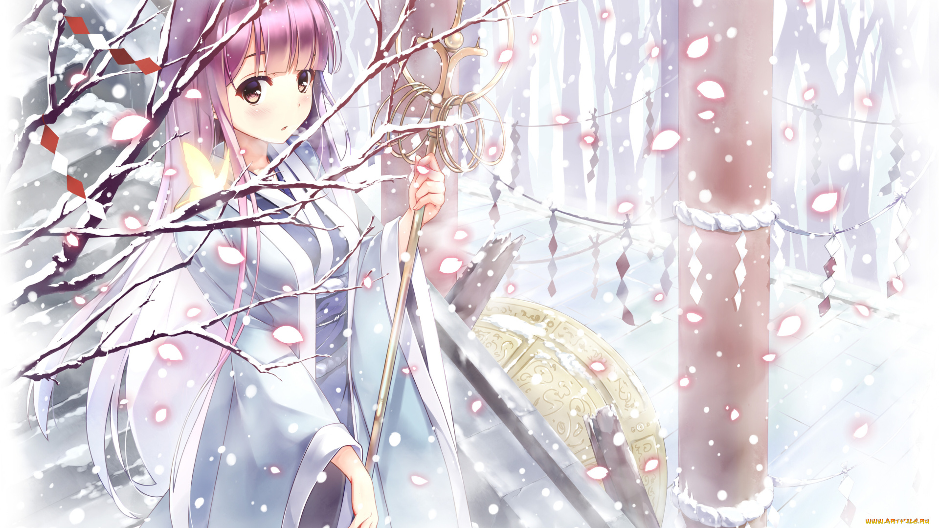 аниме, touhou, saigyouji, yuyuko