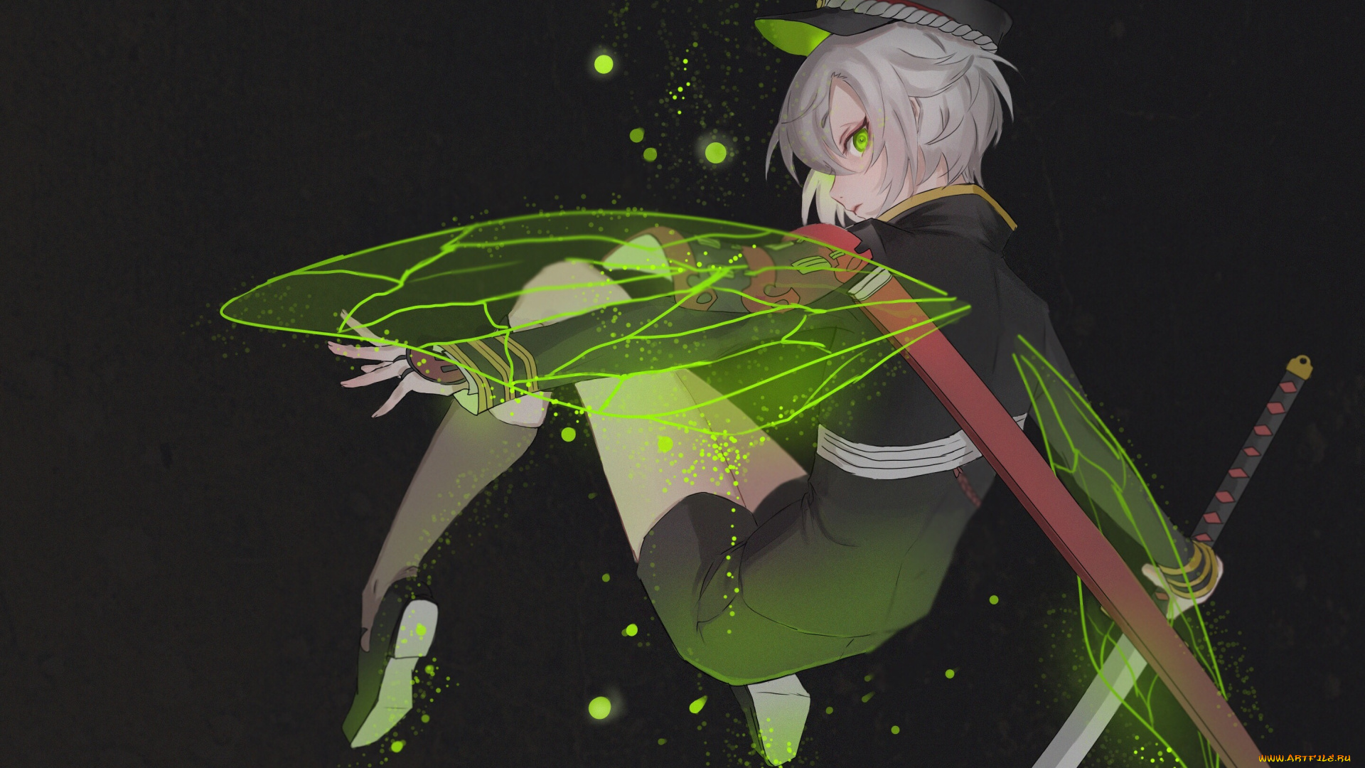 аниме, touken, ranbu, hotaru, maru