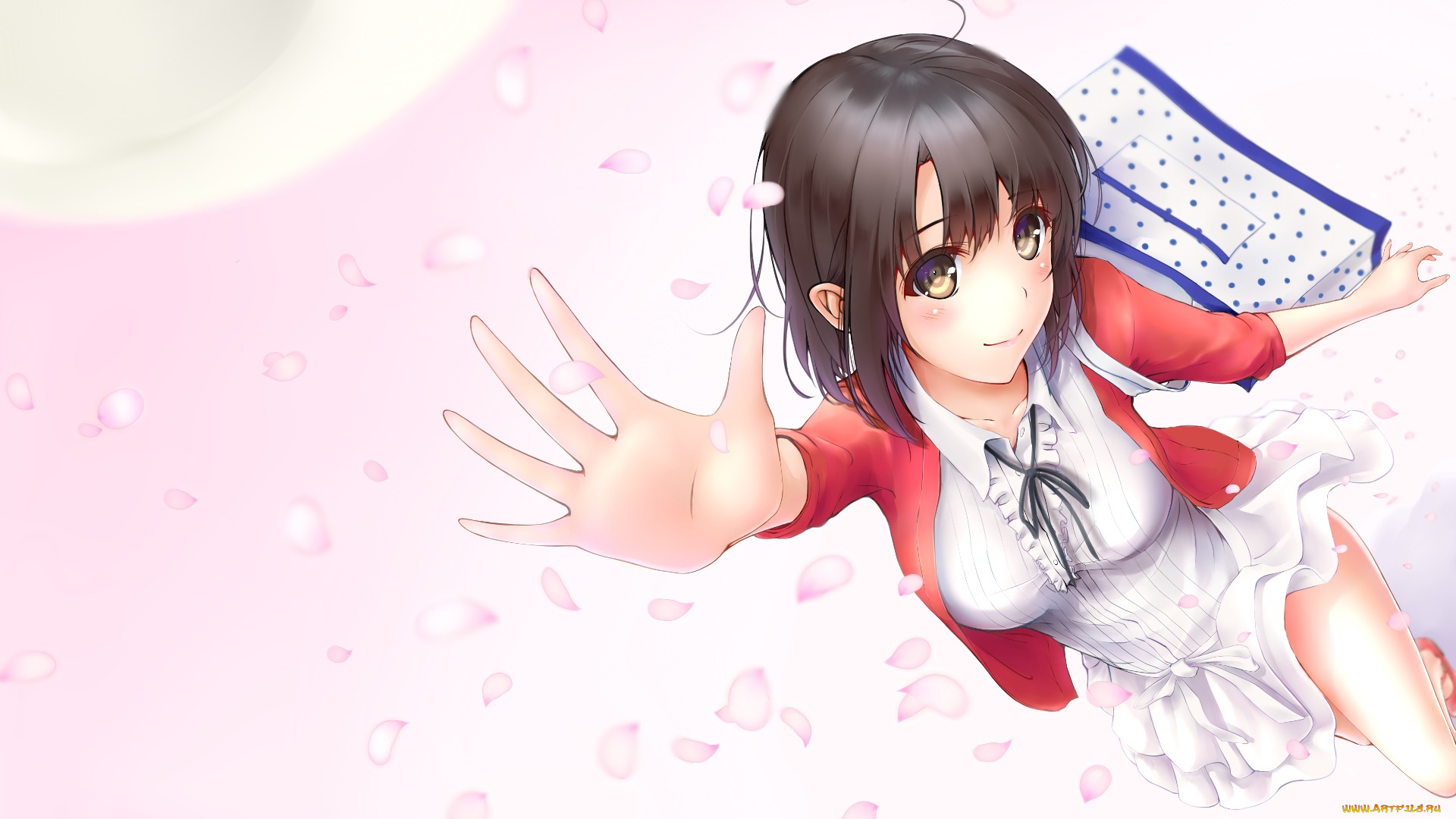 аниме, unknown, , другое, взгляд, фон, девушка