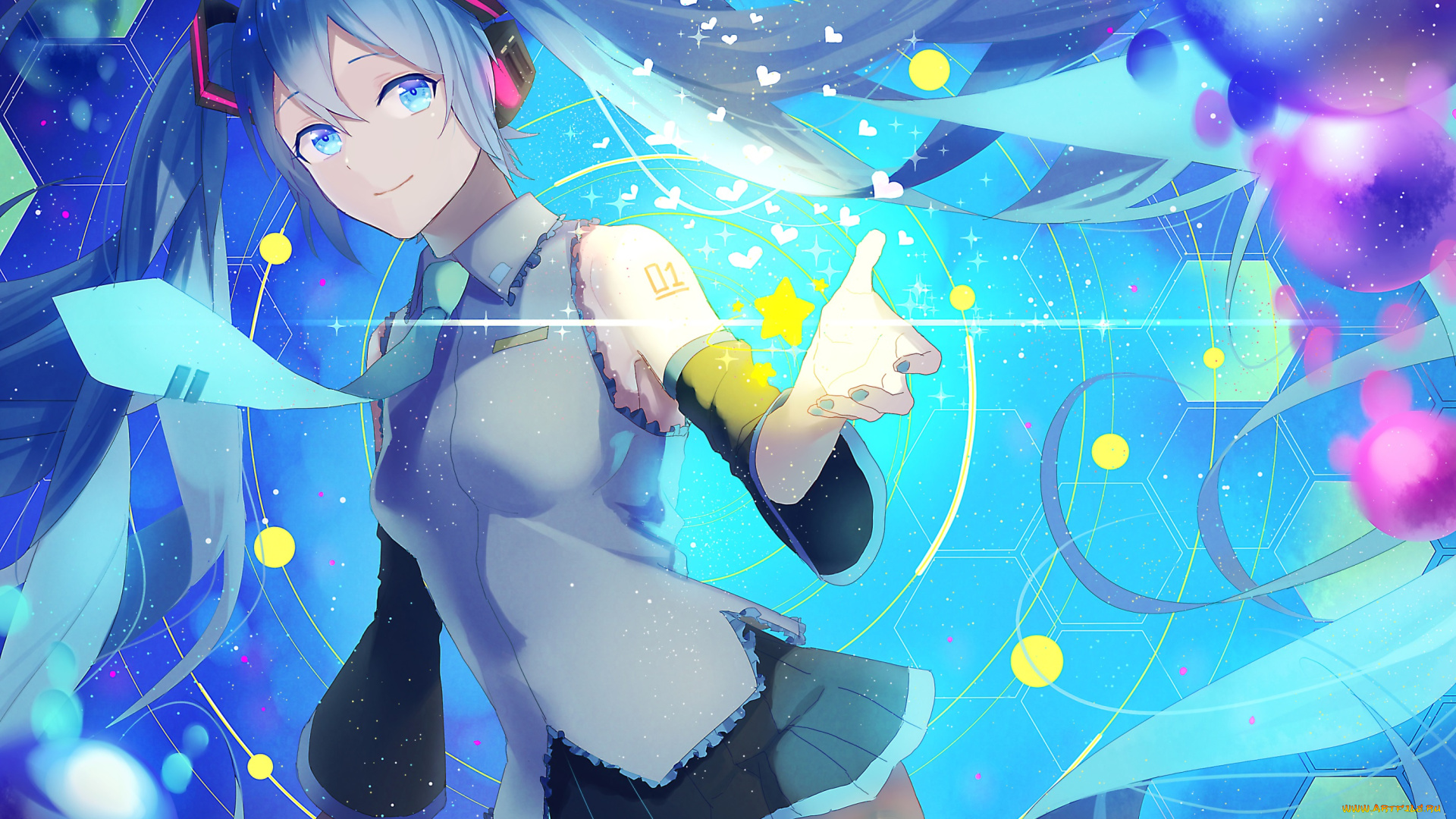 аниме, vocaloid, hatsune, miku