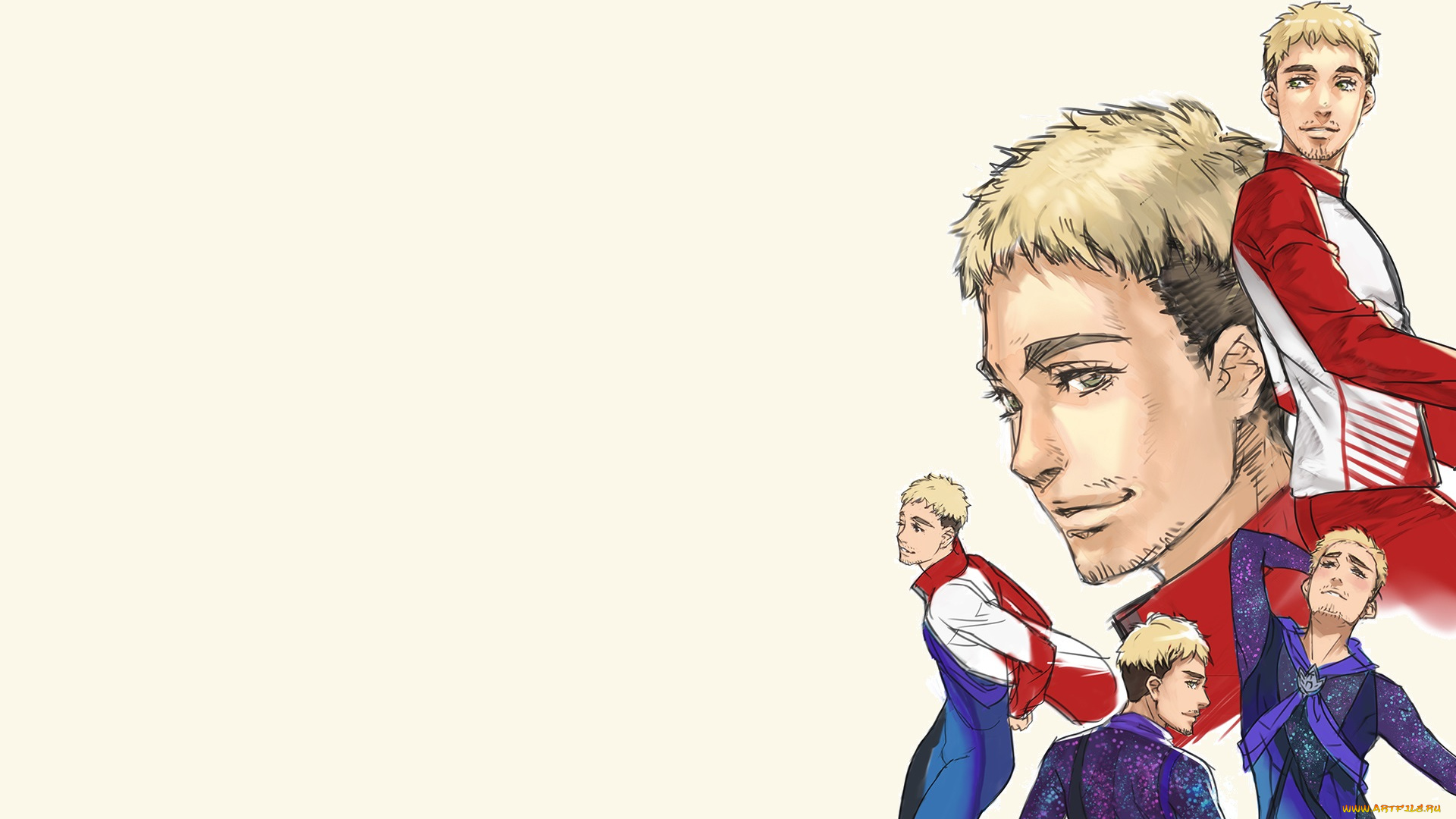 аниме, yuri, on, ice, christophe, giacometti