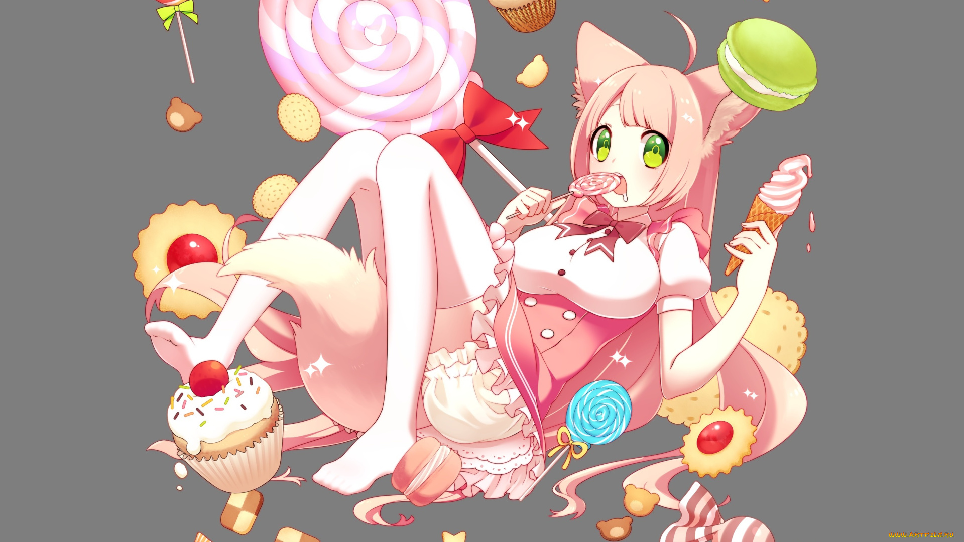 аниме, животные, , существа, sakura, chiyo