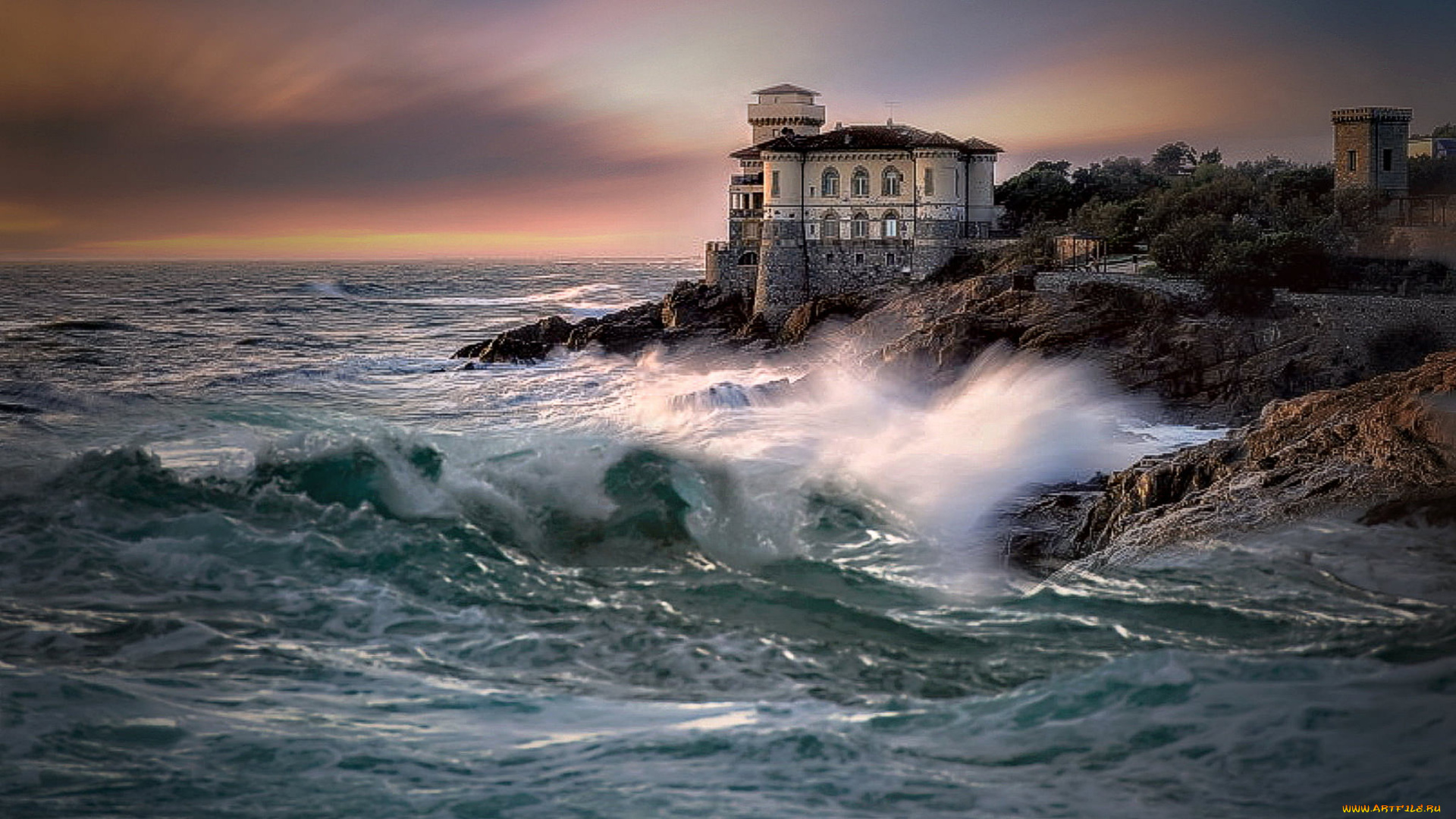 castel, boccale, города, замки, италии, побережье