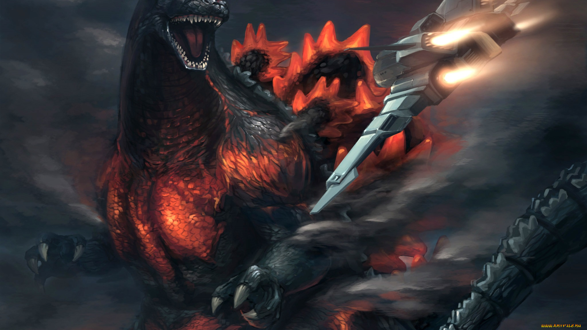 фэнтези, существа, godzilla