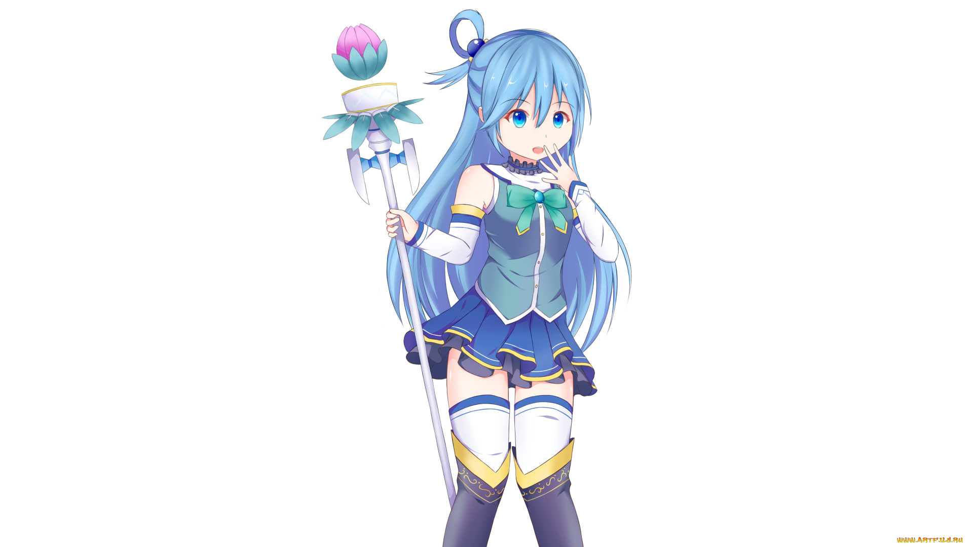 kono, subarashii, sekai, ni, shukufuku, wo, аниме, фон, взгляд, девушка