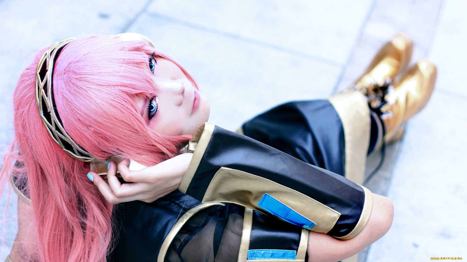 разное, cosplay, , косплей, vocaloid, cosplay, девушка, megurine, luka, наушники, костюм, розовые, волосы