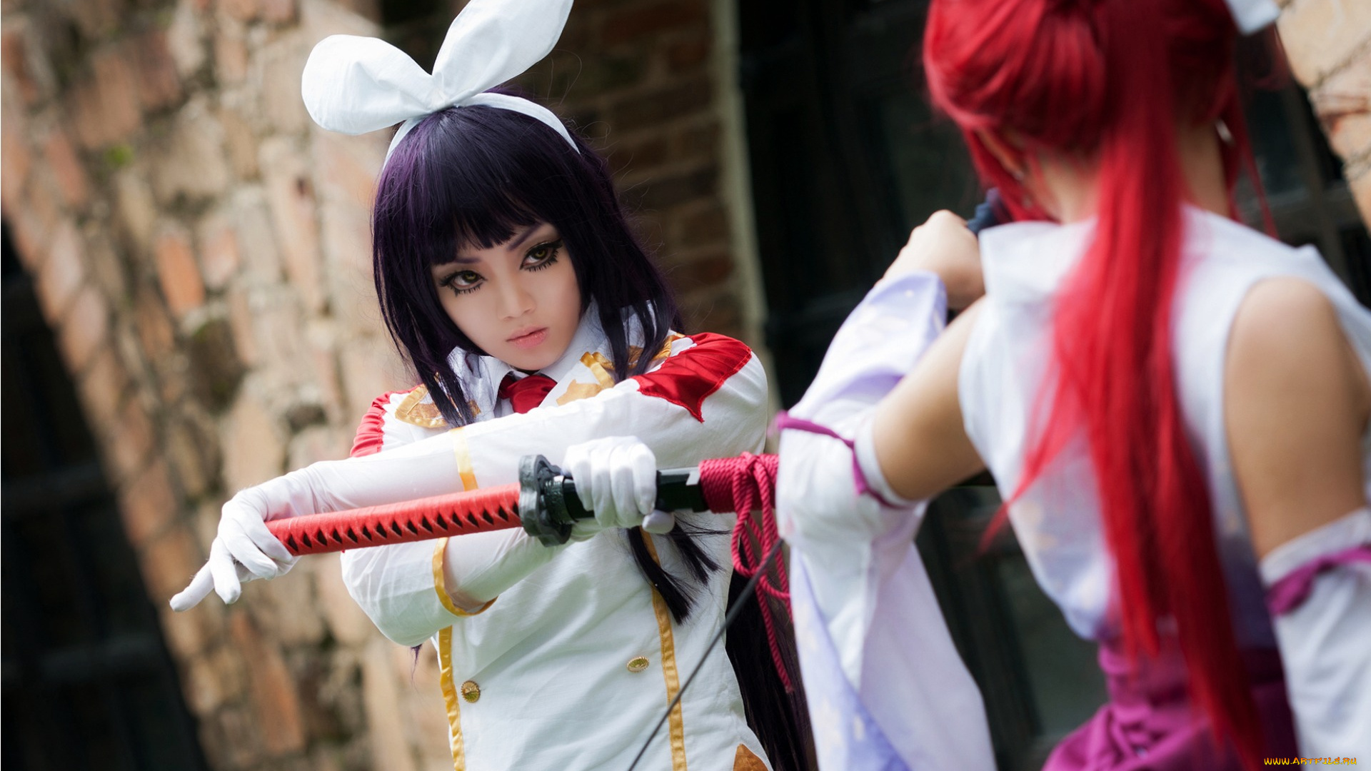 разное, cosplay, , косплей, women, hiro, erza, katana, duel, sexy, mikazuchi, kagura, fairy, tail, mashima, warrior, cosplay