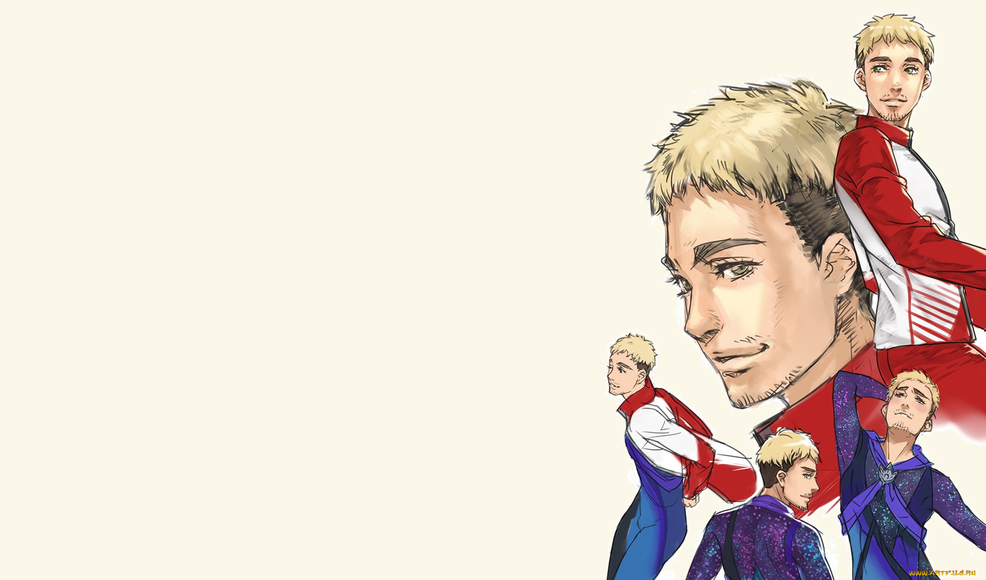 аниме, yuri, on, ice, christophe, giacometti