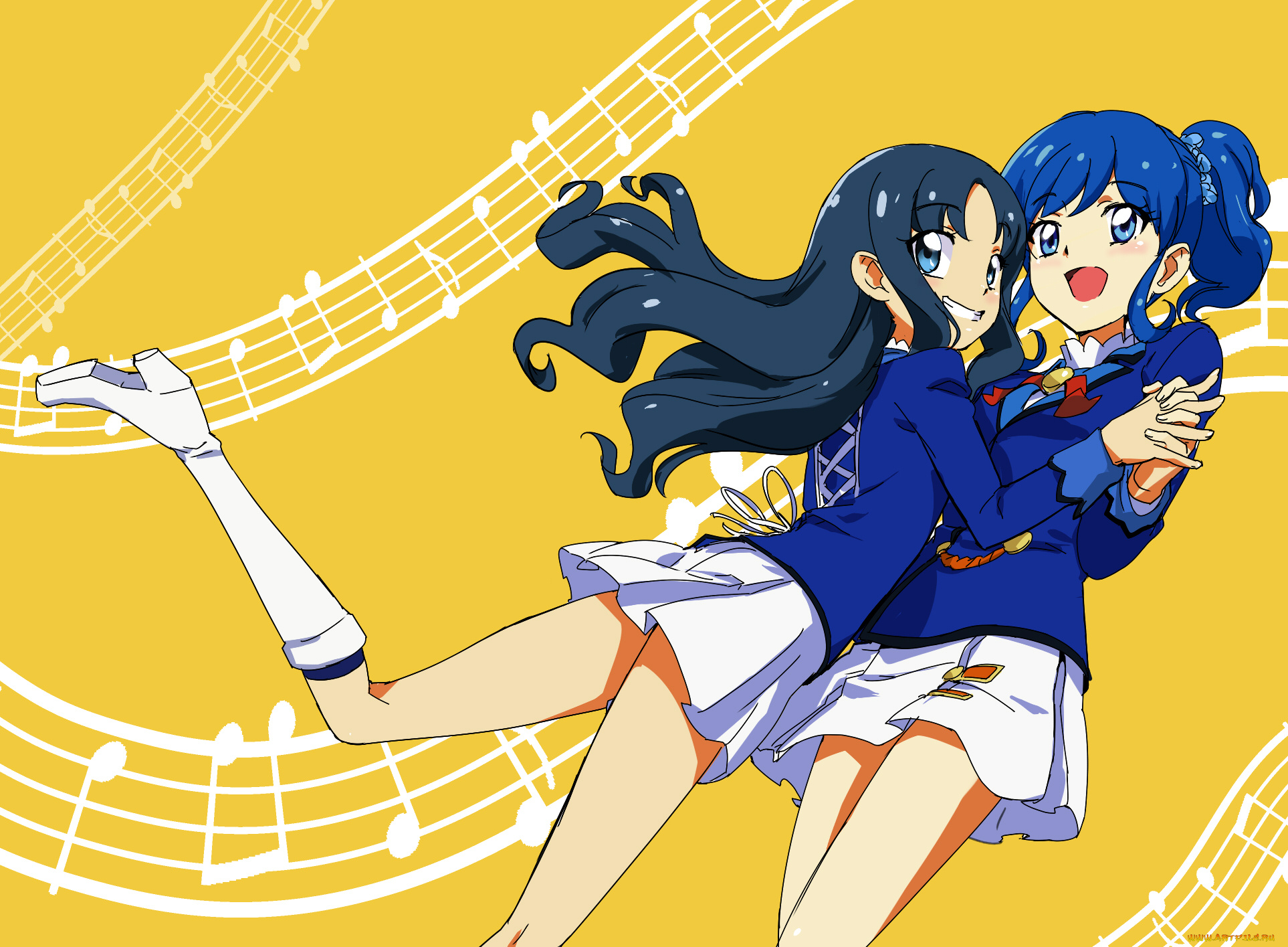 аниме, aikatsu, фон, взгляд, девушки