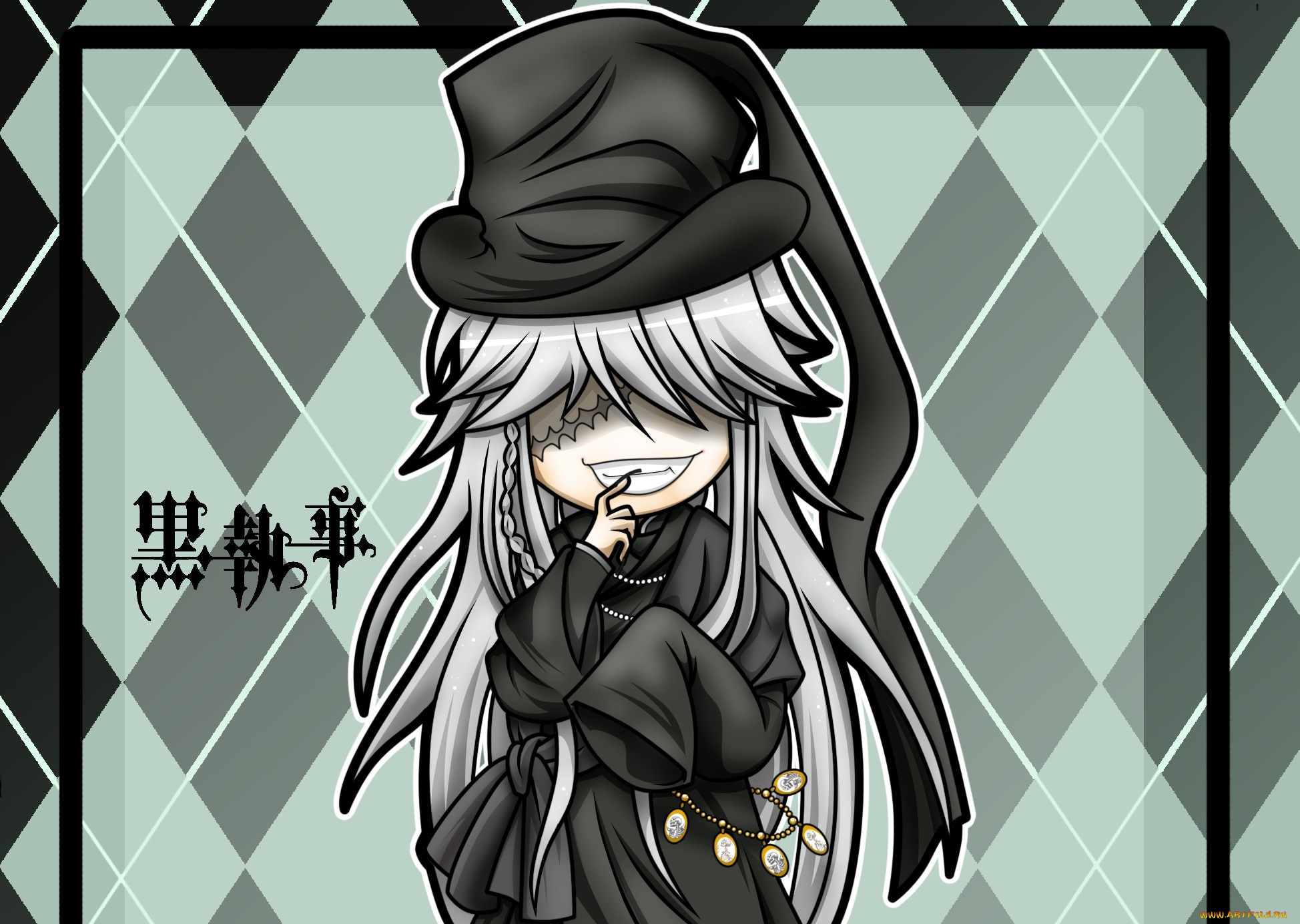 аниме, kuroshitsuji, undertaker