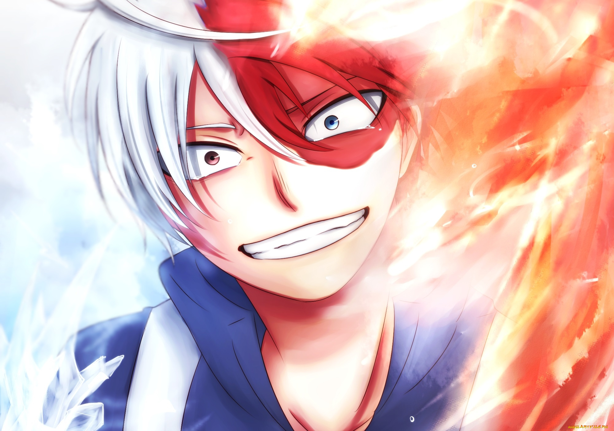 аниме, boku, no, hero, academia, todoroki, shouto