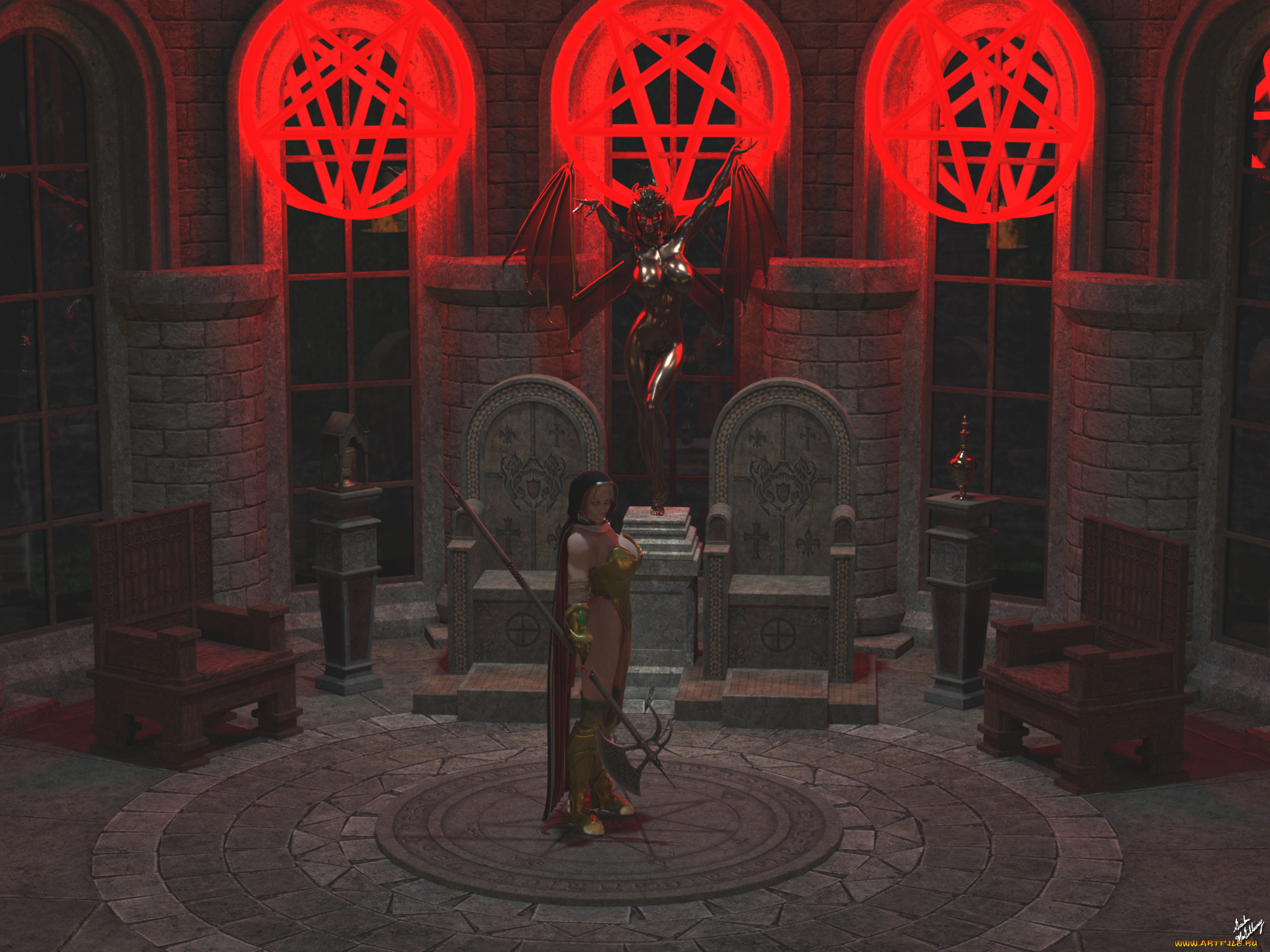 3д, графика, фантазия, , fantasy, фон, взгляд, девушка