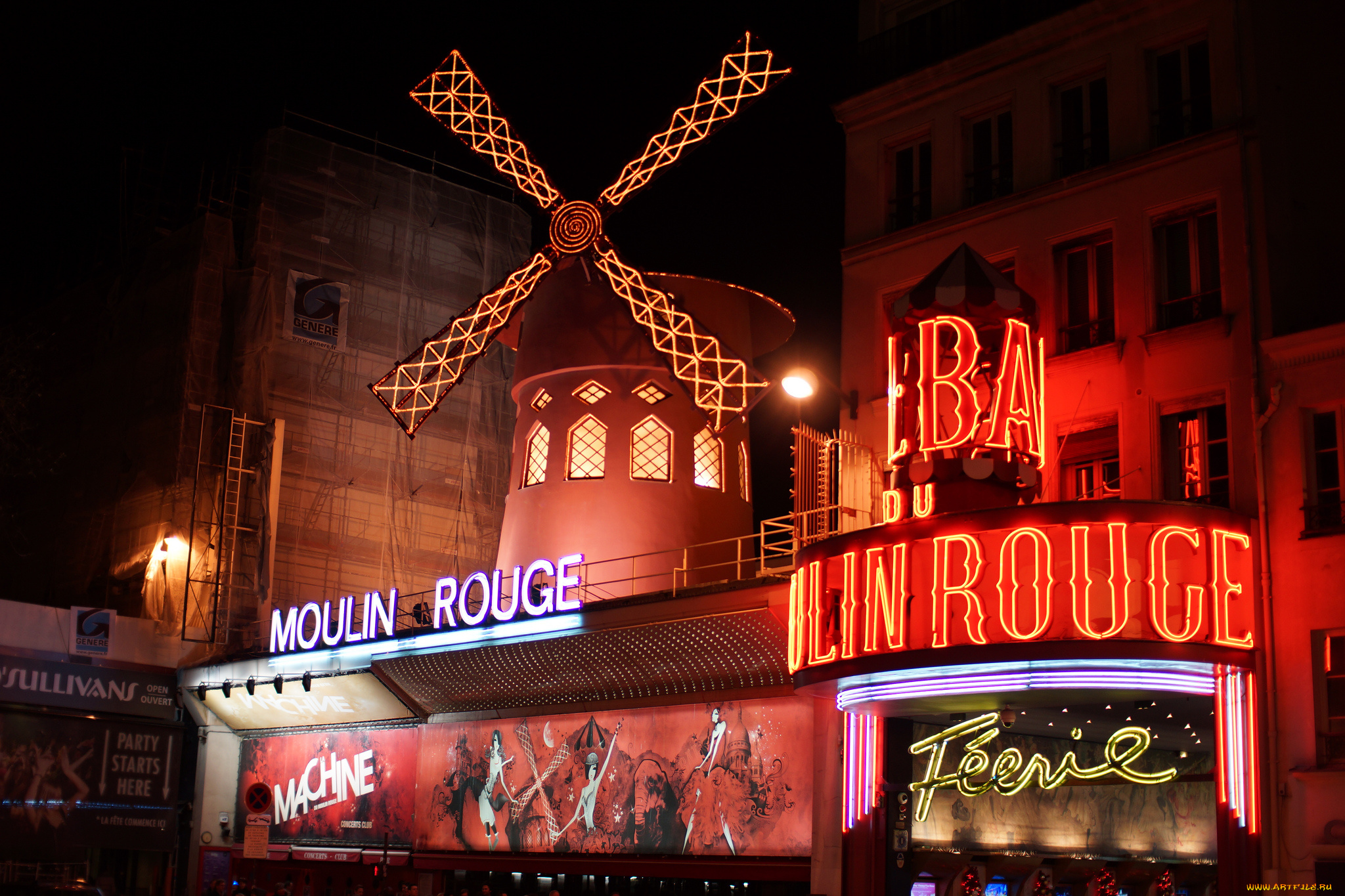 города, париж, , франция, кабаре