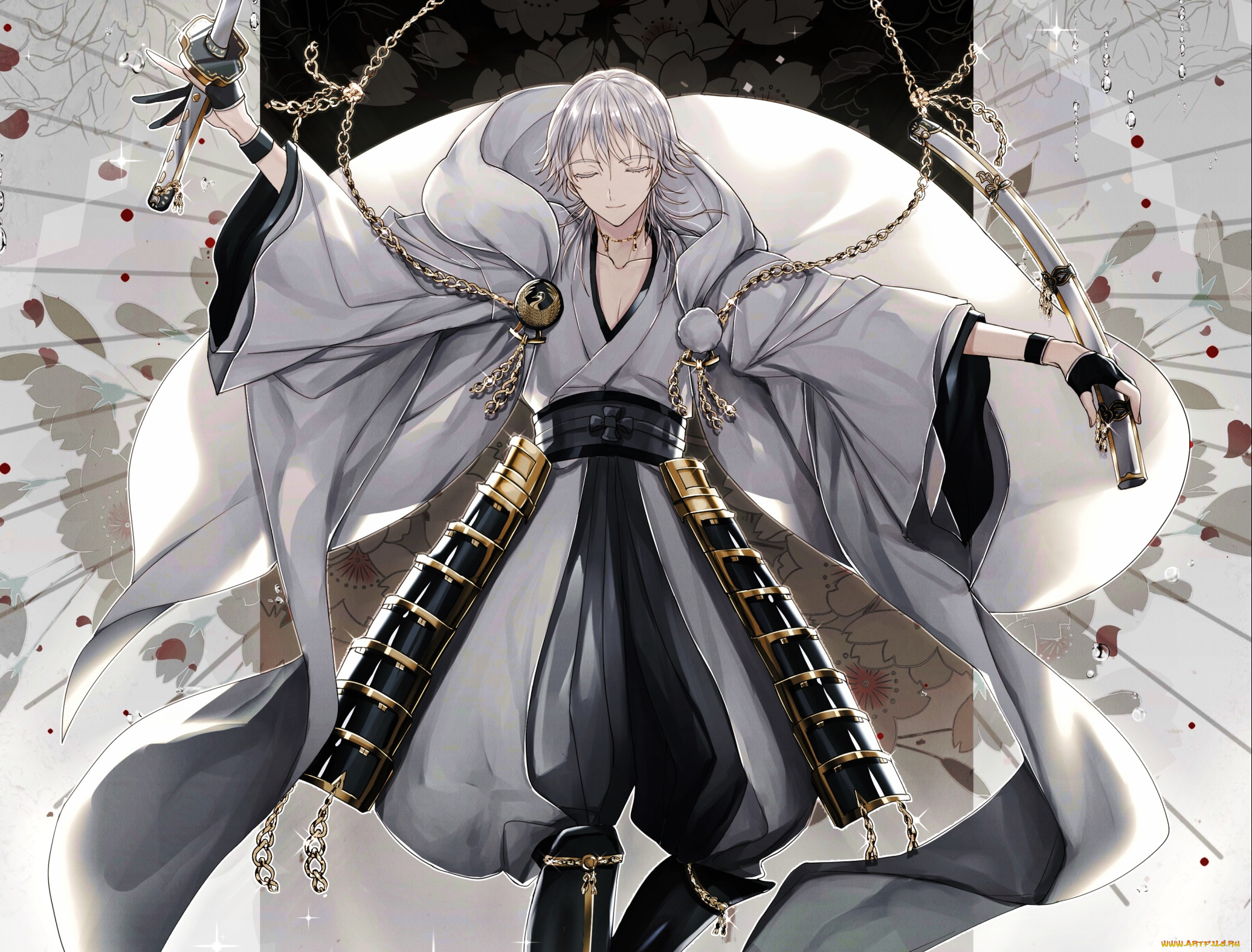 аниме, touken, ranbu, tsurumaru, kuninaga