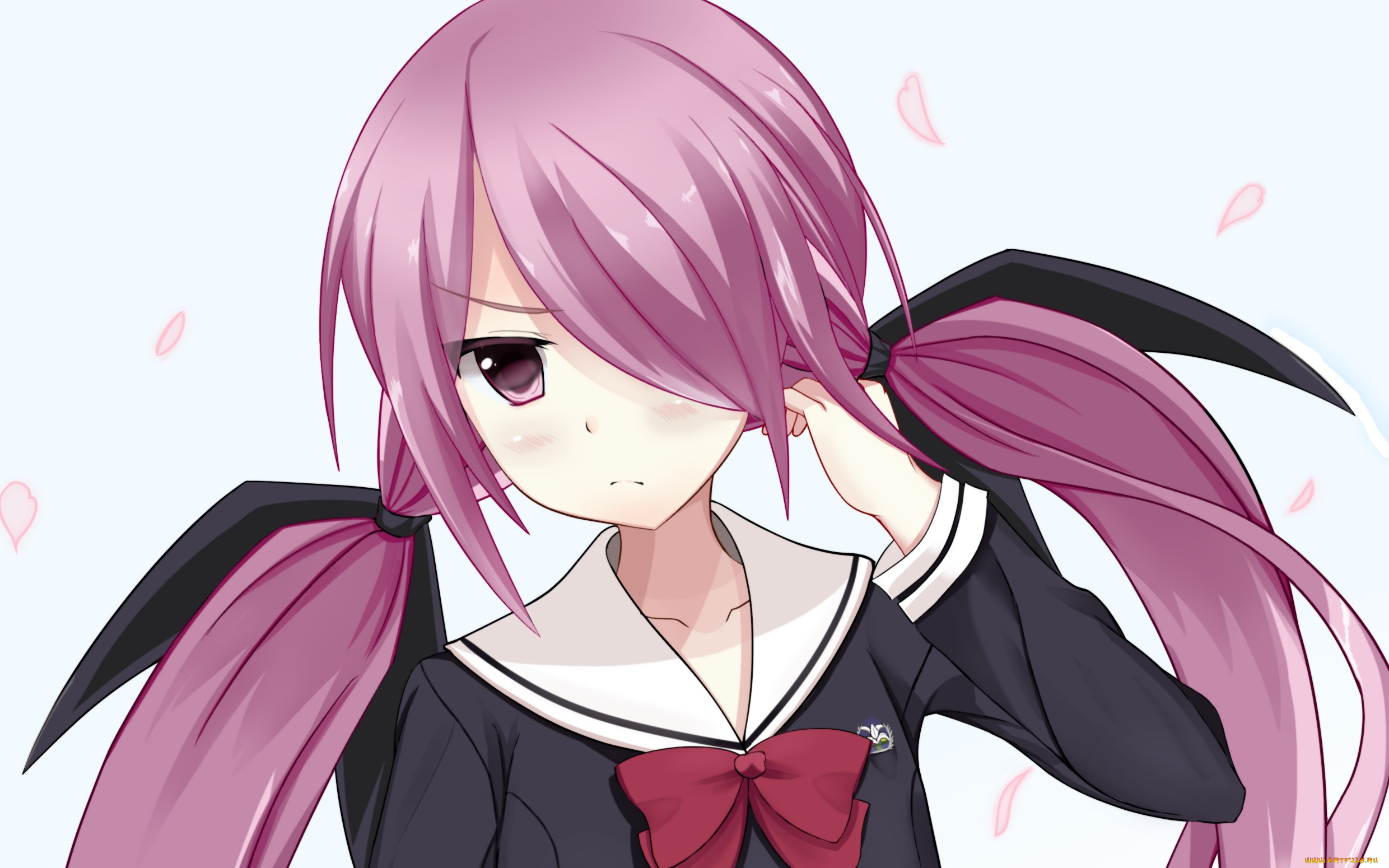 аниме, chaos, , head, взгляд, девушка, фон