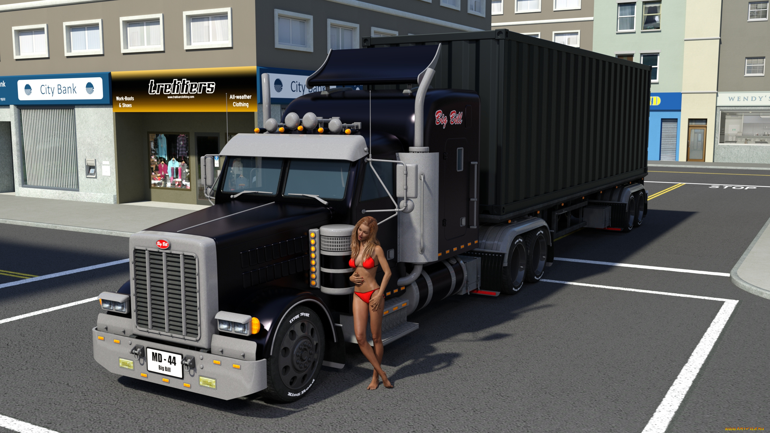 3д, графика, люди-авто, мото, , people-, car, , , moto, взгляд, девушка, фон