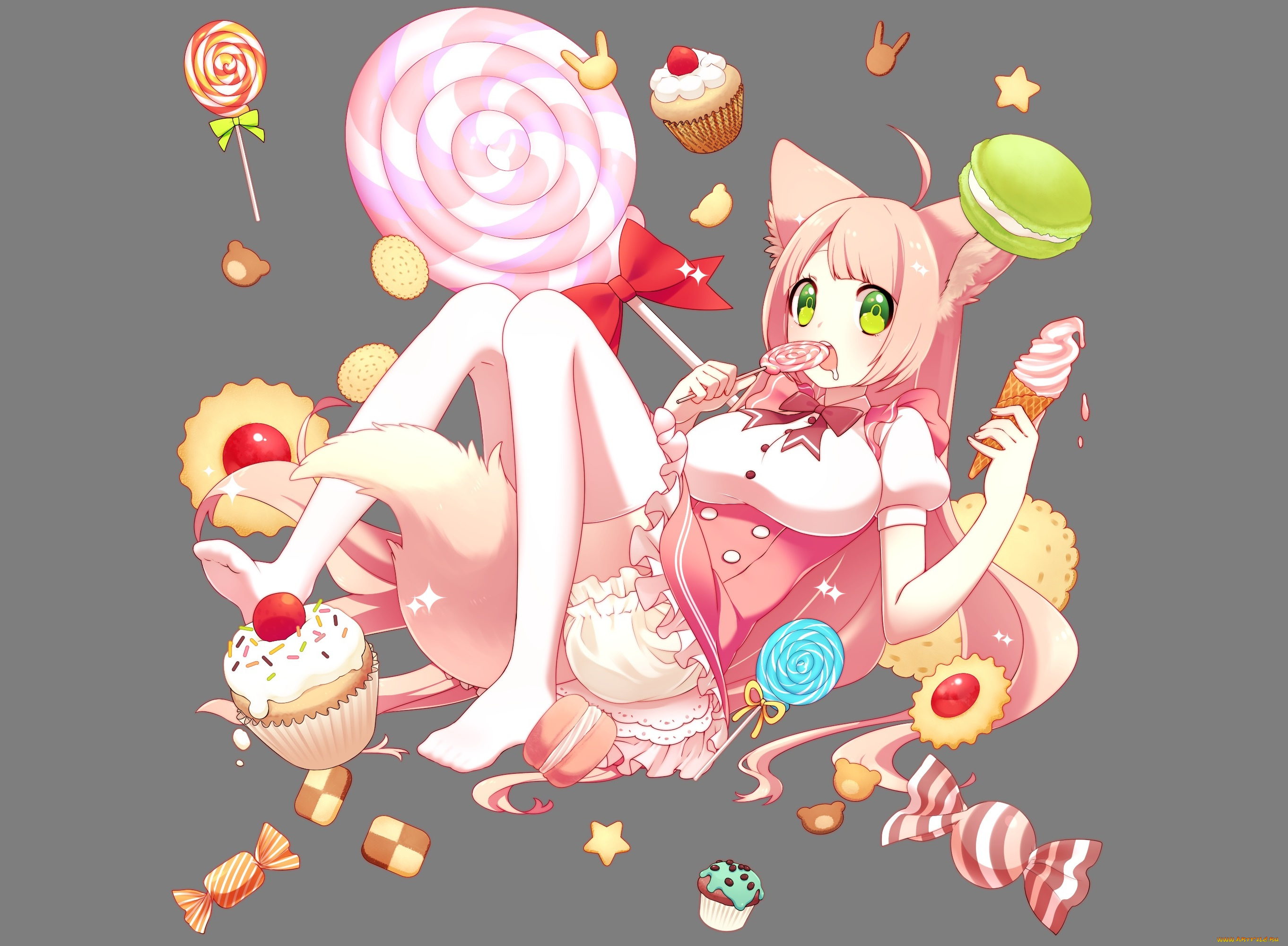 аниме, животные, , существа, sakura, chiyo