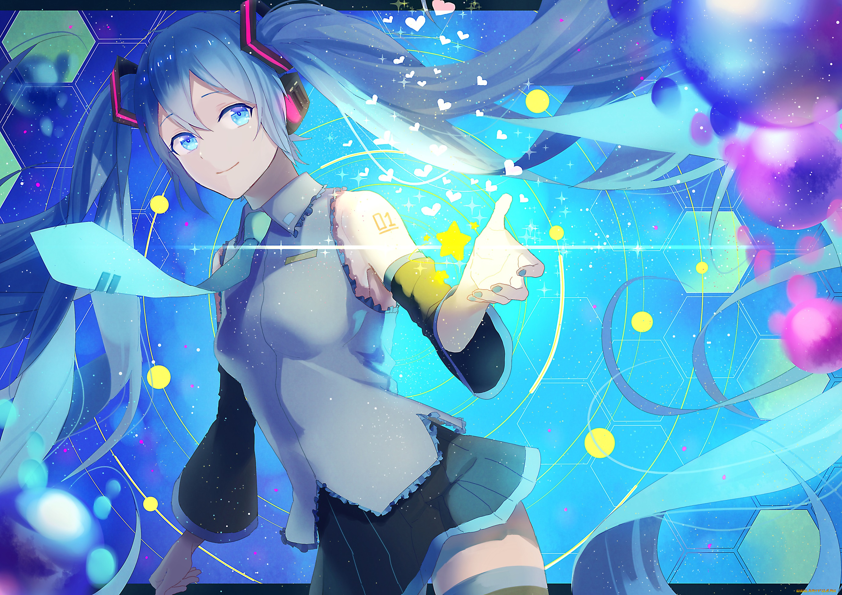 аниме, vocaloid, hatsune, miku