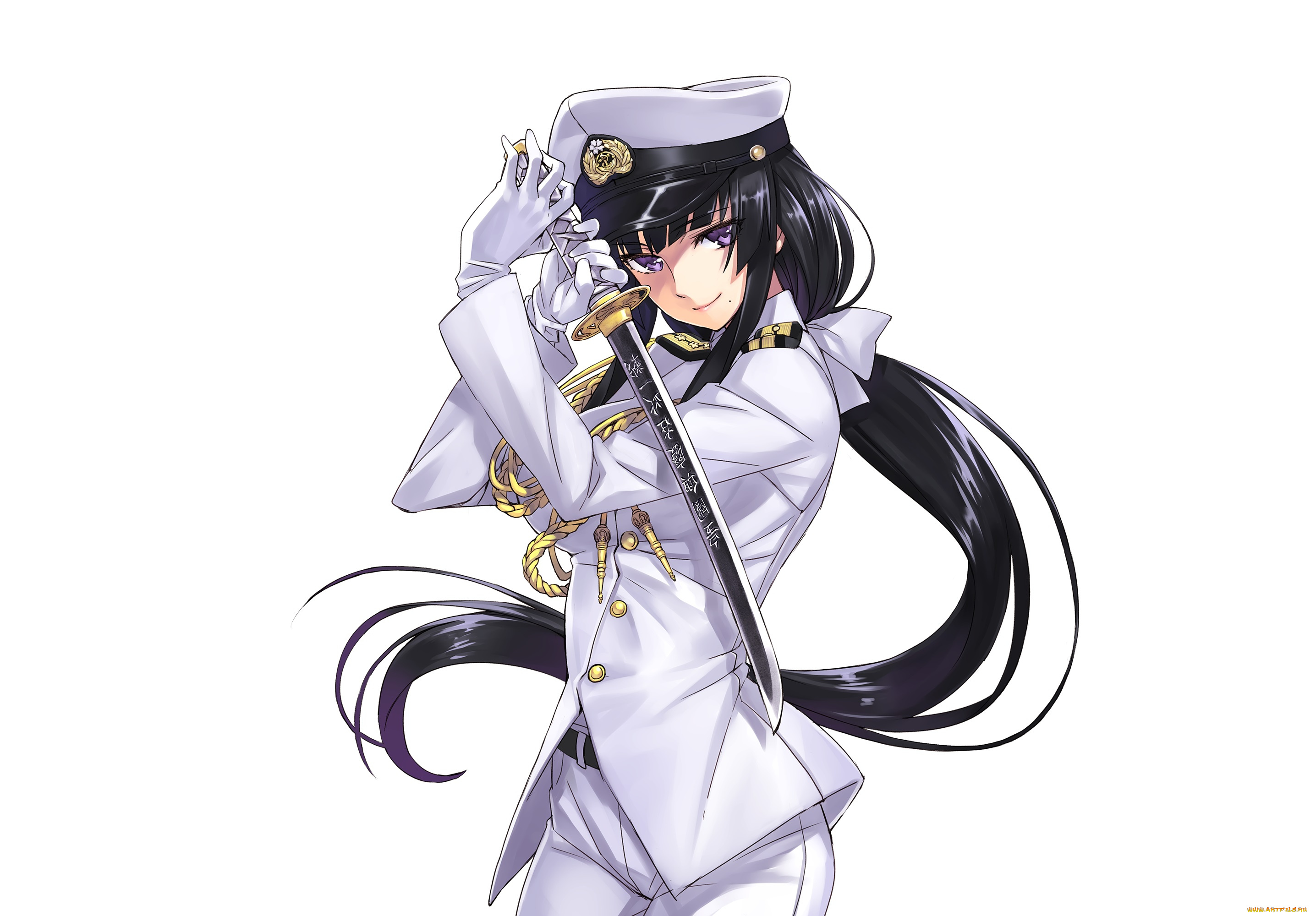 аниме, kantai, collection, matsuryu, admiral