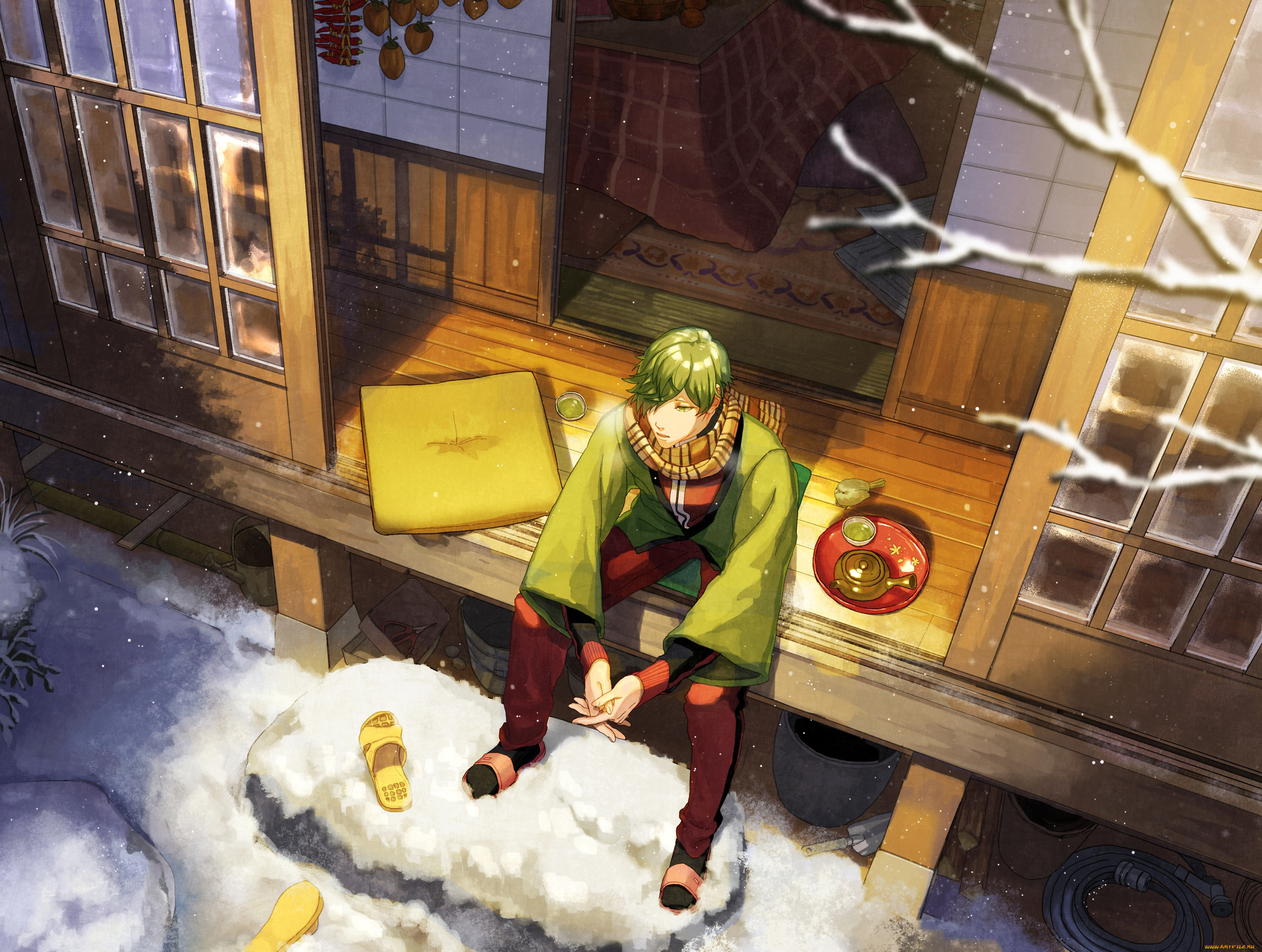 аниме, touken, ranbu, uguisumaru