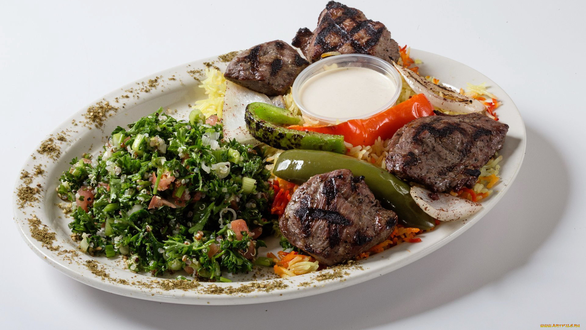 еда, мясные, блюда, овощи, мясо, соус