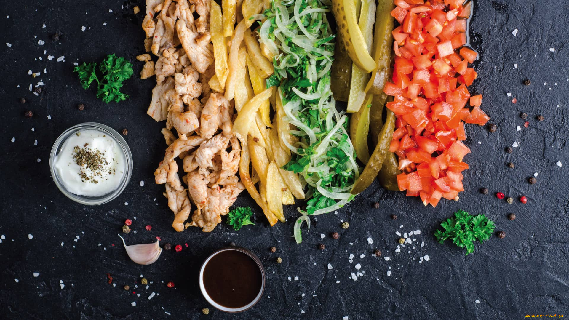 еда, салаты, , закуски, салат, овощи, соус