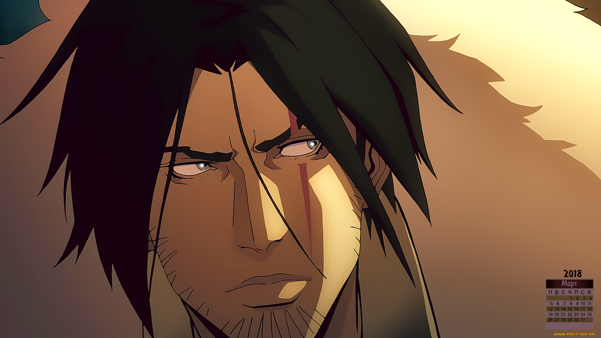 календари, аниме, парень, взгляд, 2018, лицо
