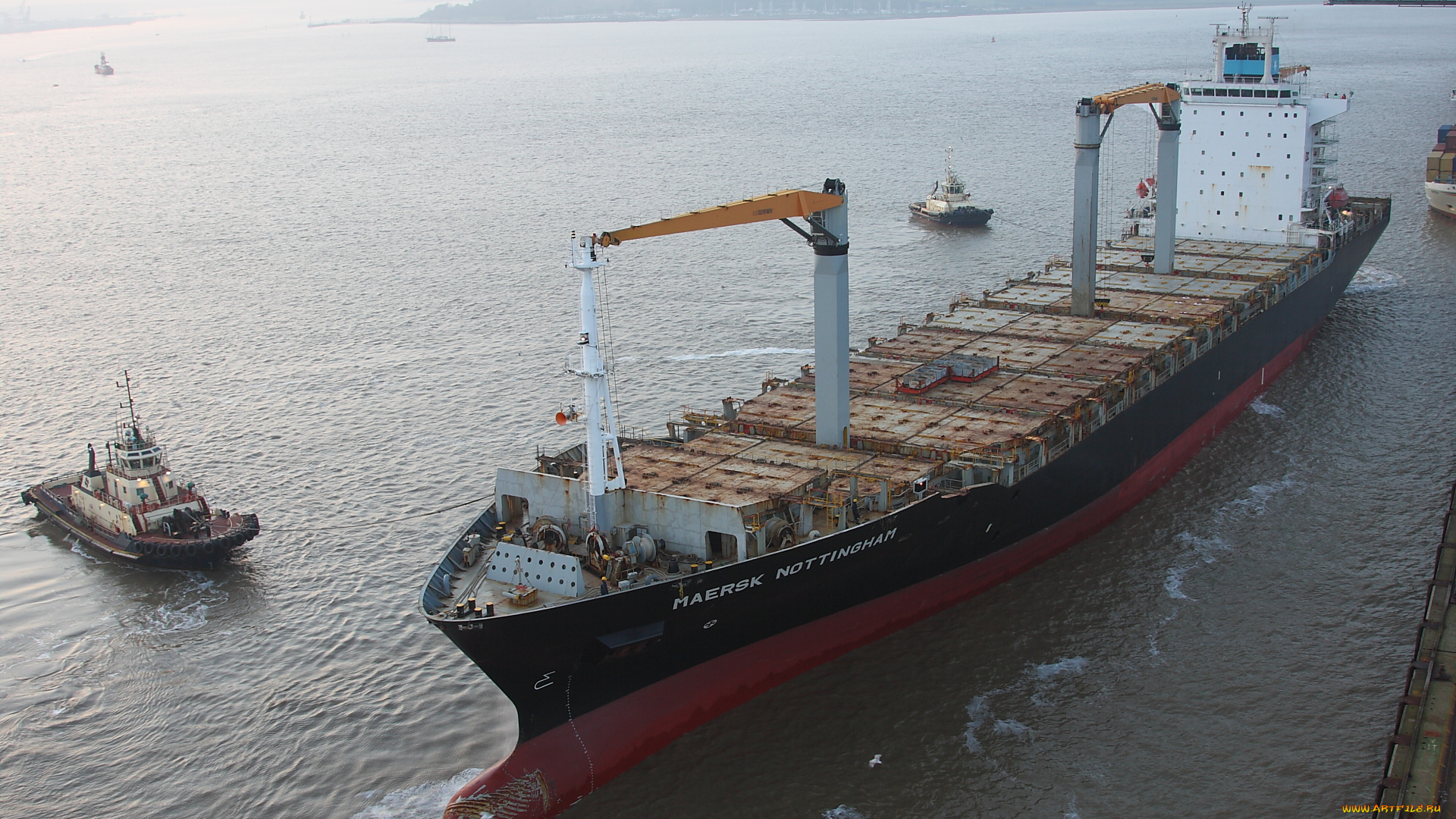 корабли, грузовые, суда, контейнеровоз