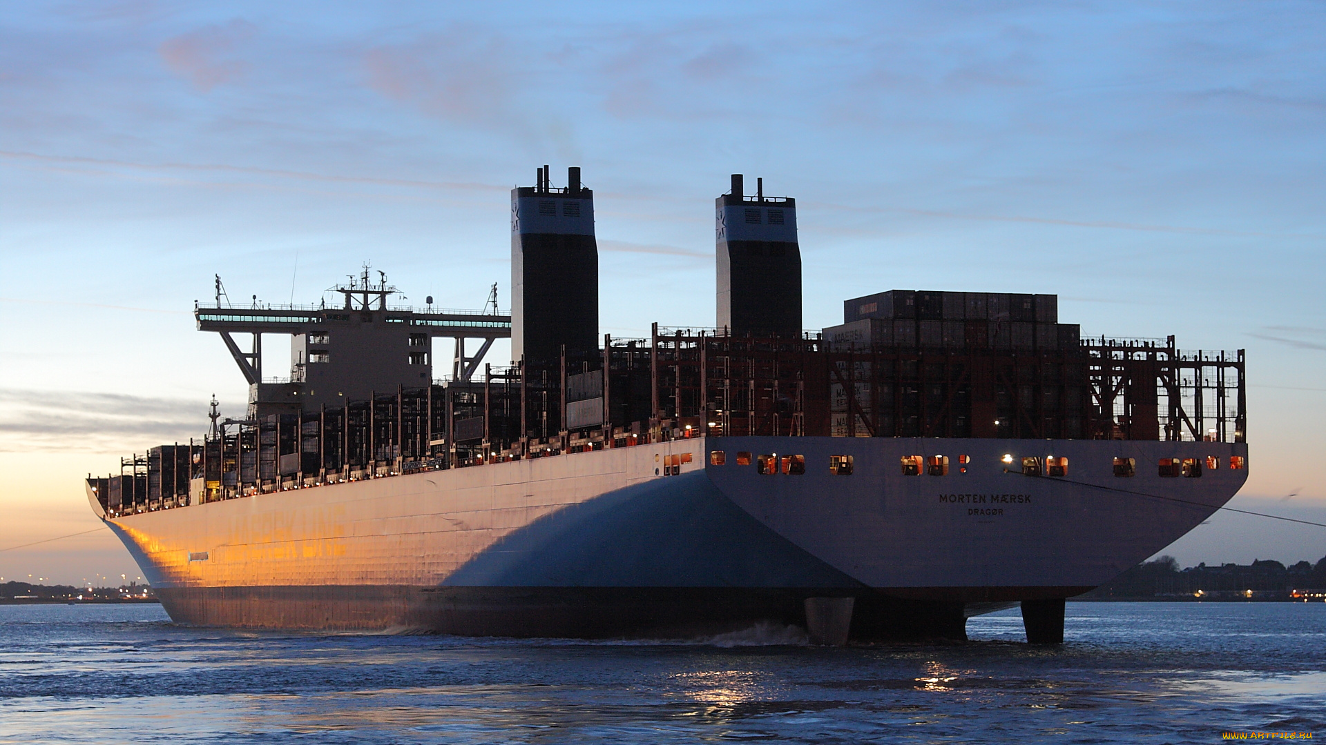 корабли, грузовые, суда, контейнеровоз