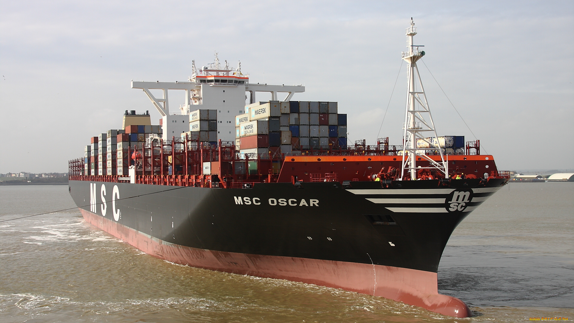 корабли, грузовые, суда, контейнеровоз