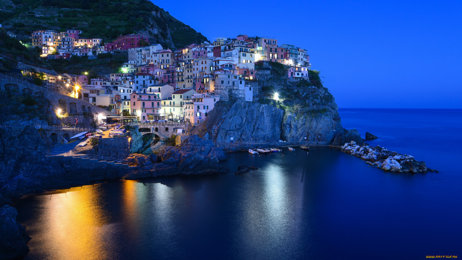 manarola, города, амальфийское, и, лигурийское, побережье, , италия, побережье