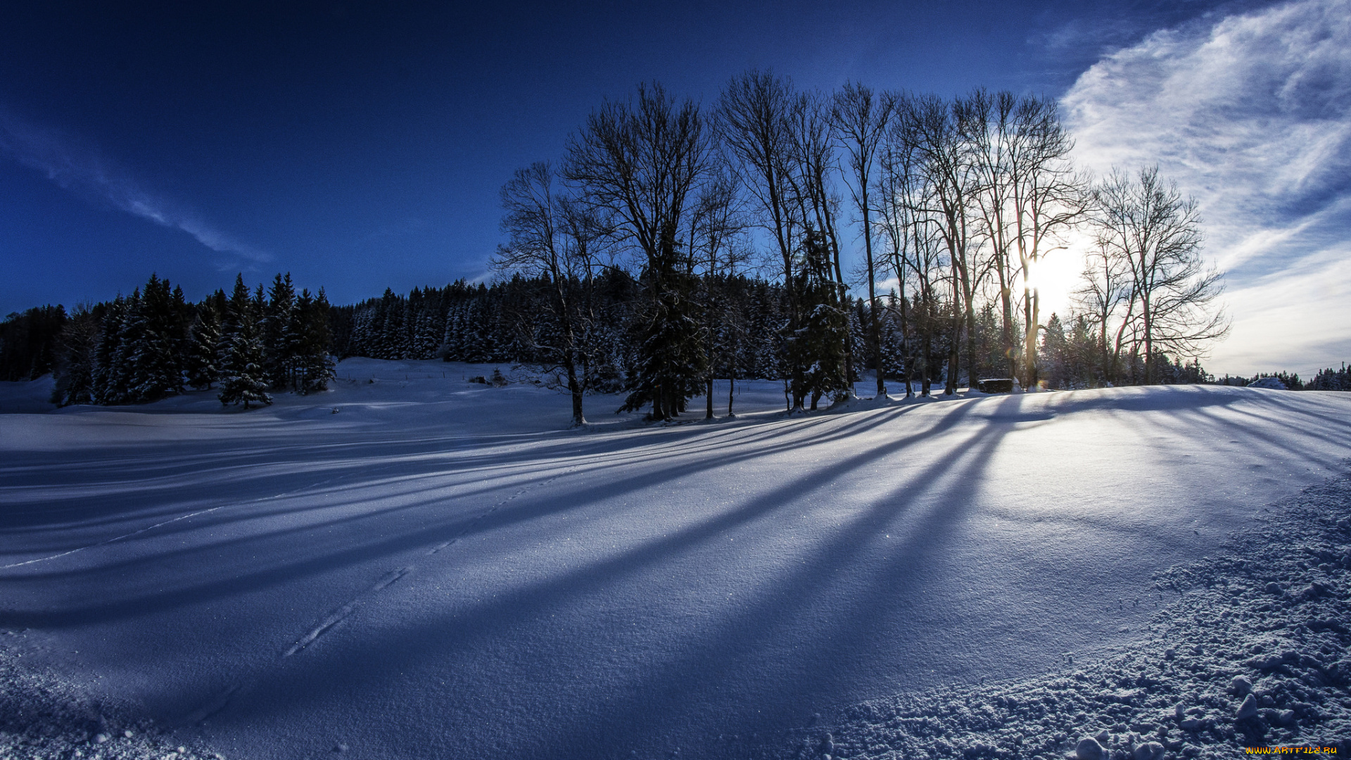 природа, зима, простор