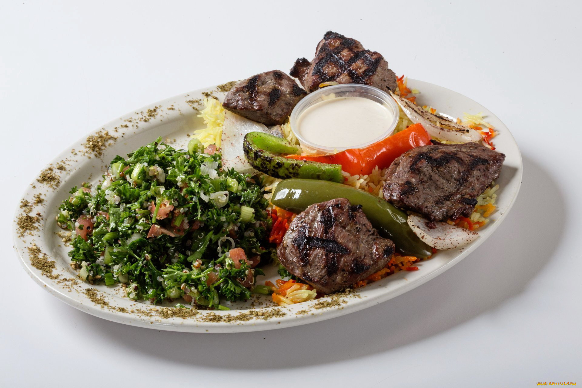 еда, мясные, блюда, овощи, мясо, соус