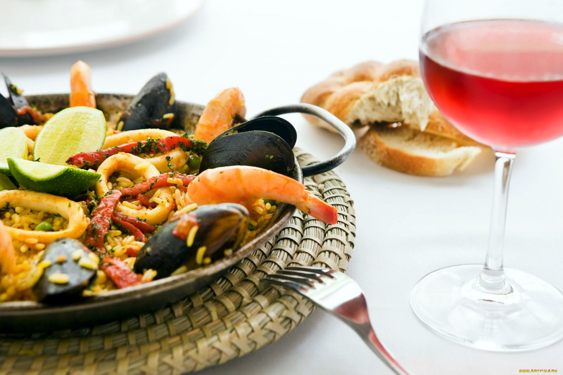 еда, рыбные, блюда, , с, морепродуктами, мидии, кальмар, креветки