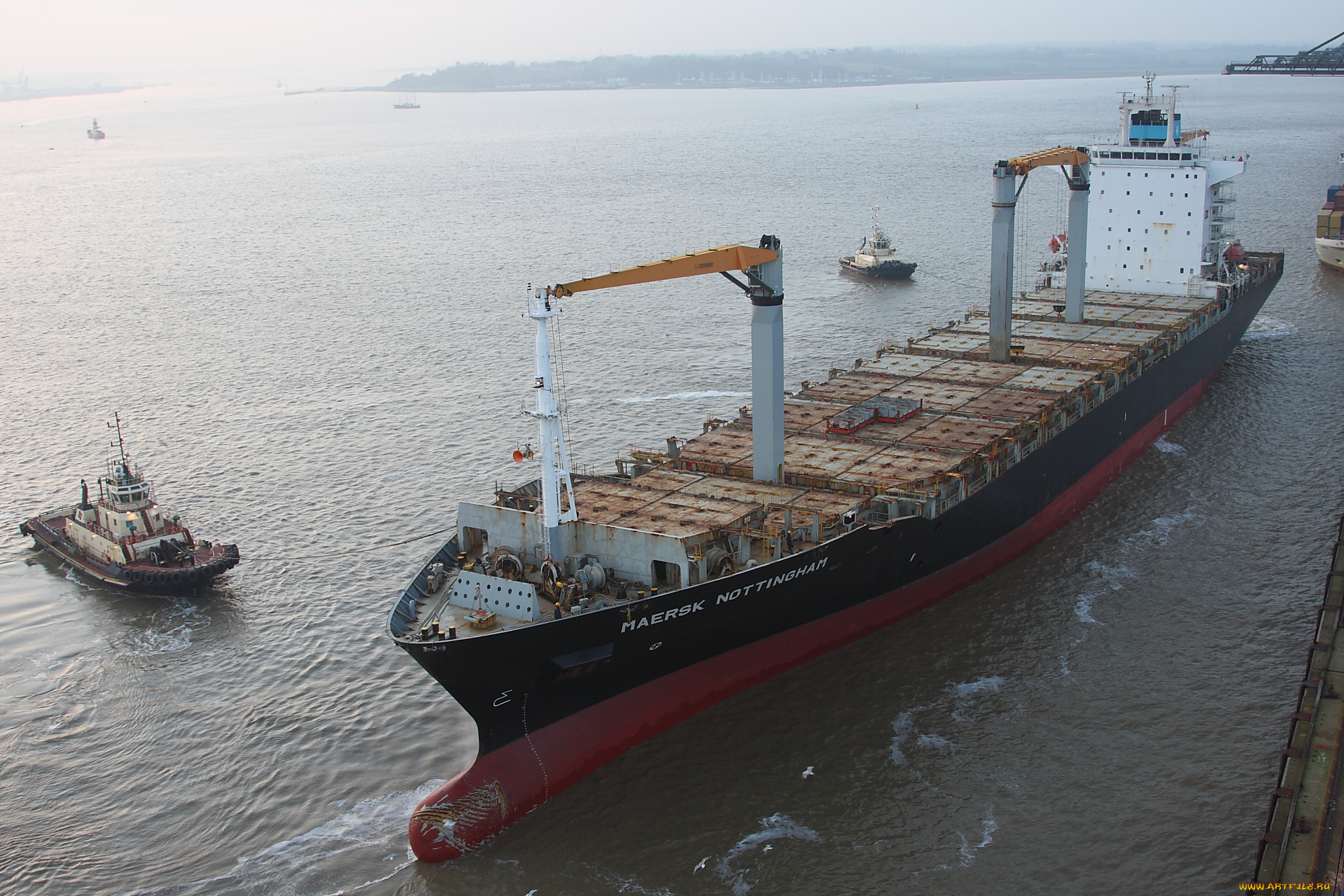 корабли, грузовые, суда, контейнеровоз