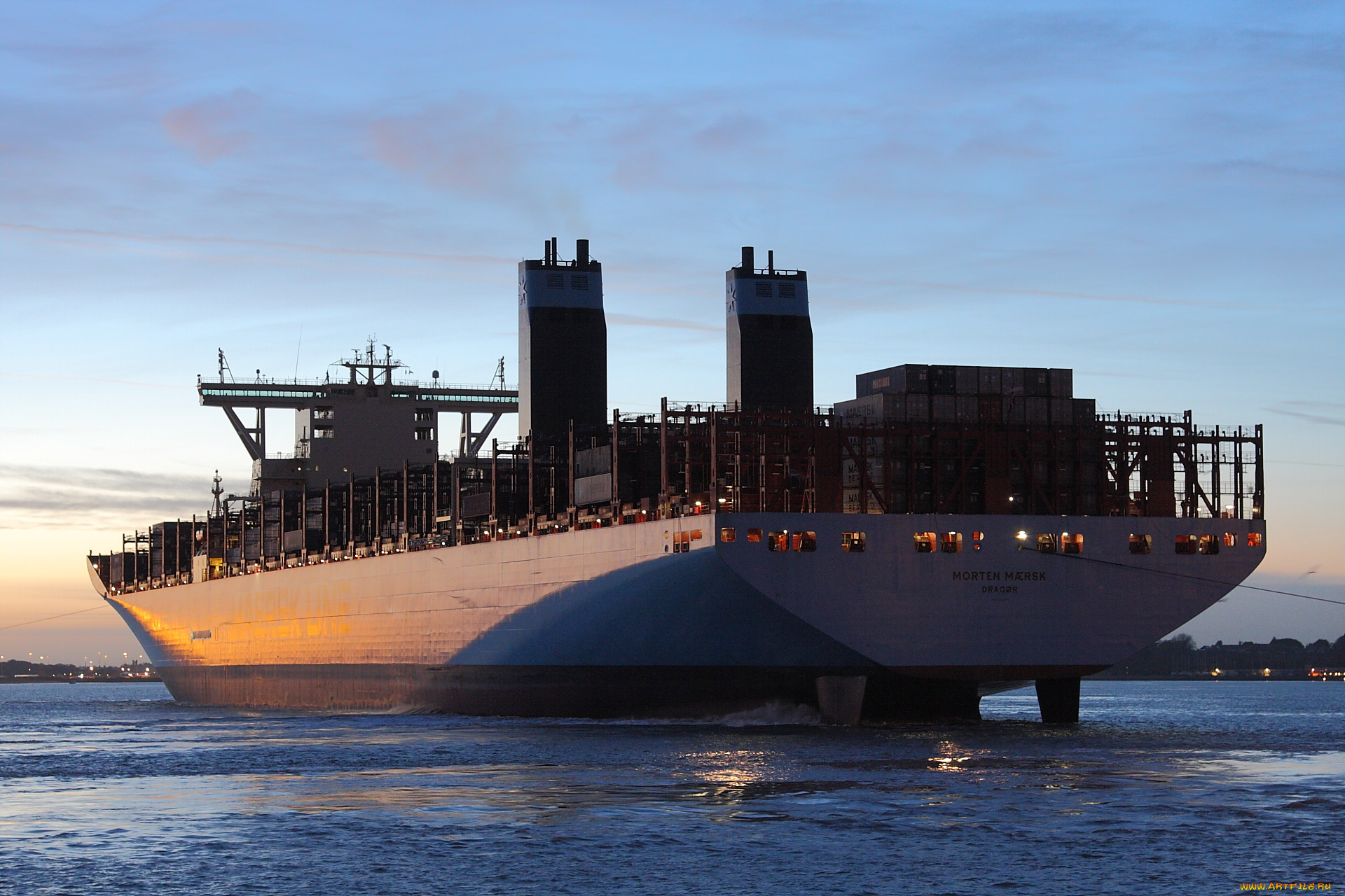 корабли, грузовые, суда, контейнеровоз