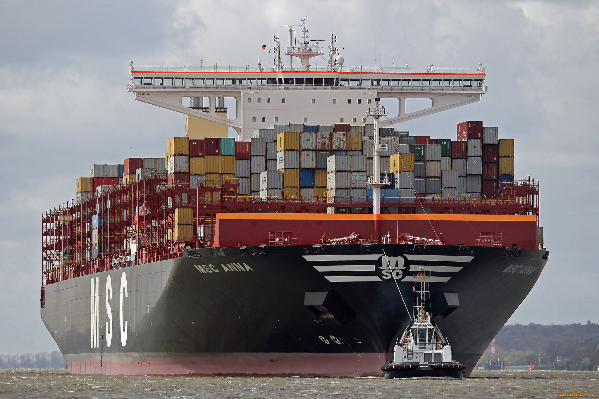 корабли, грузовые, суда, контейнеровоз