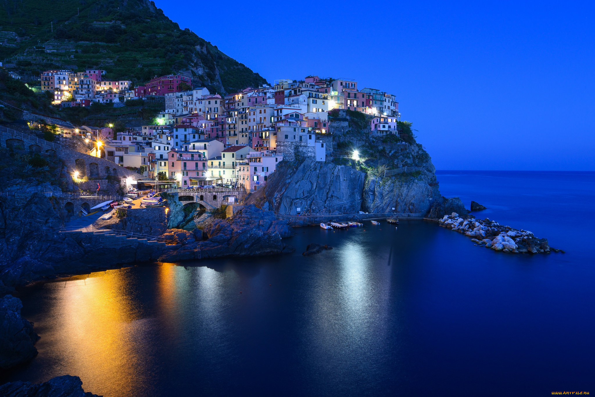 manarola, города, амальфийское, и, лигурийское, побережье, , италия, побережье