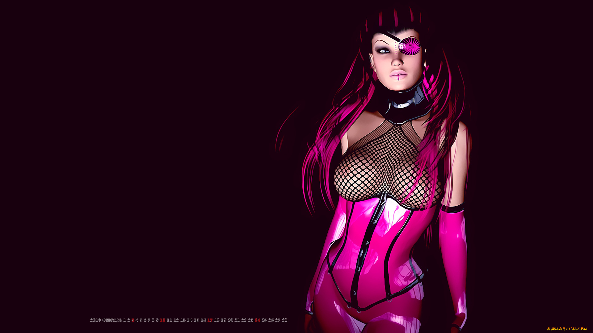 календари, 3д-графика, девушка