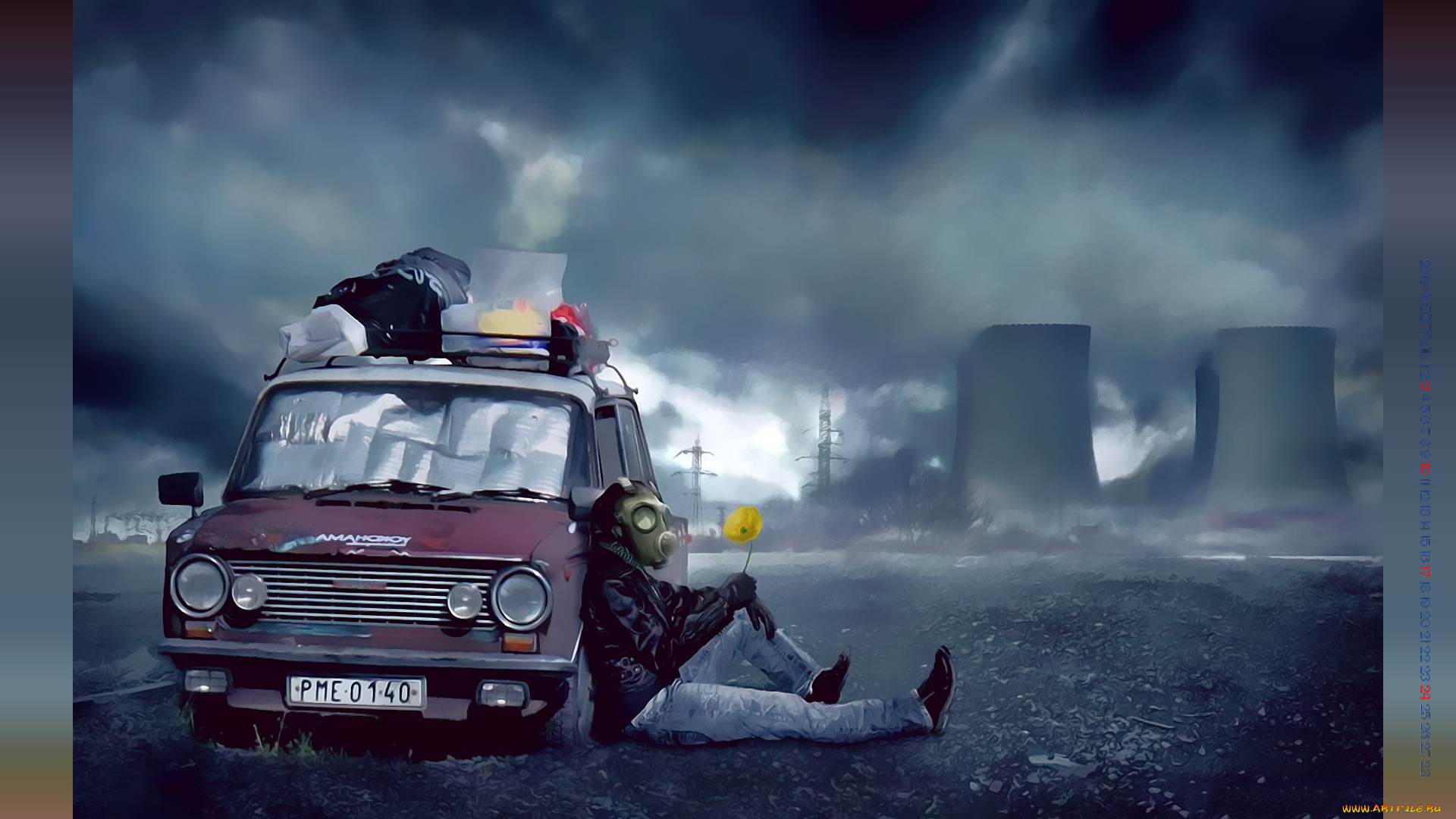 календари, компьютерный, дизайн, автомобиль, противогаз, цветок, человек, машина