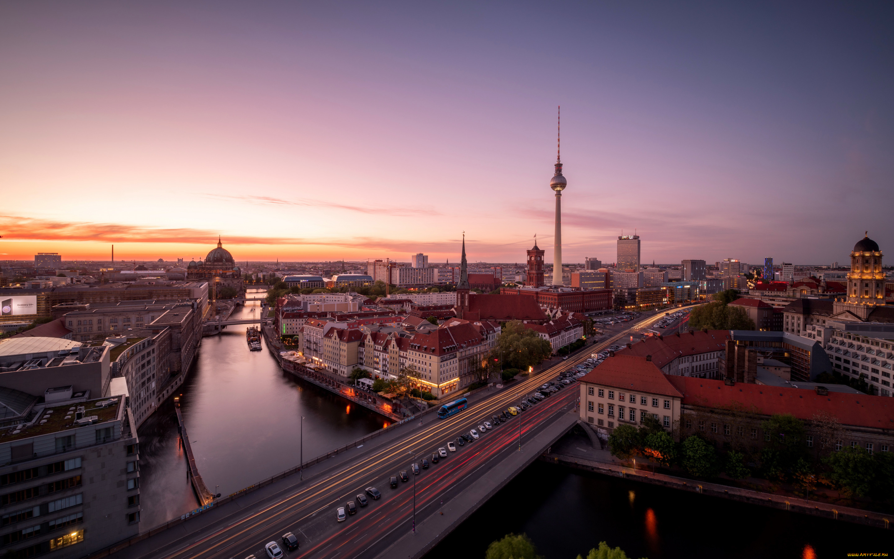 города, берлин, , германия, berlin, sunset, город