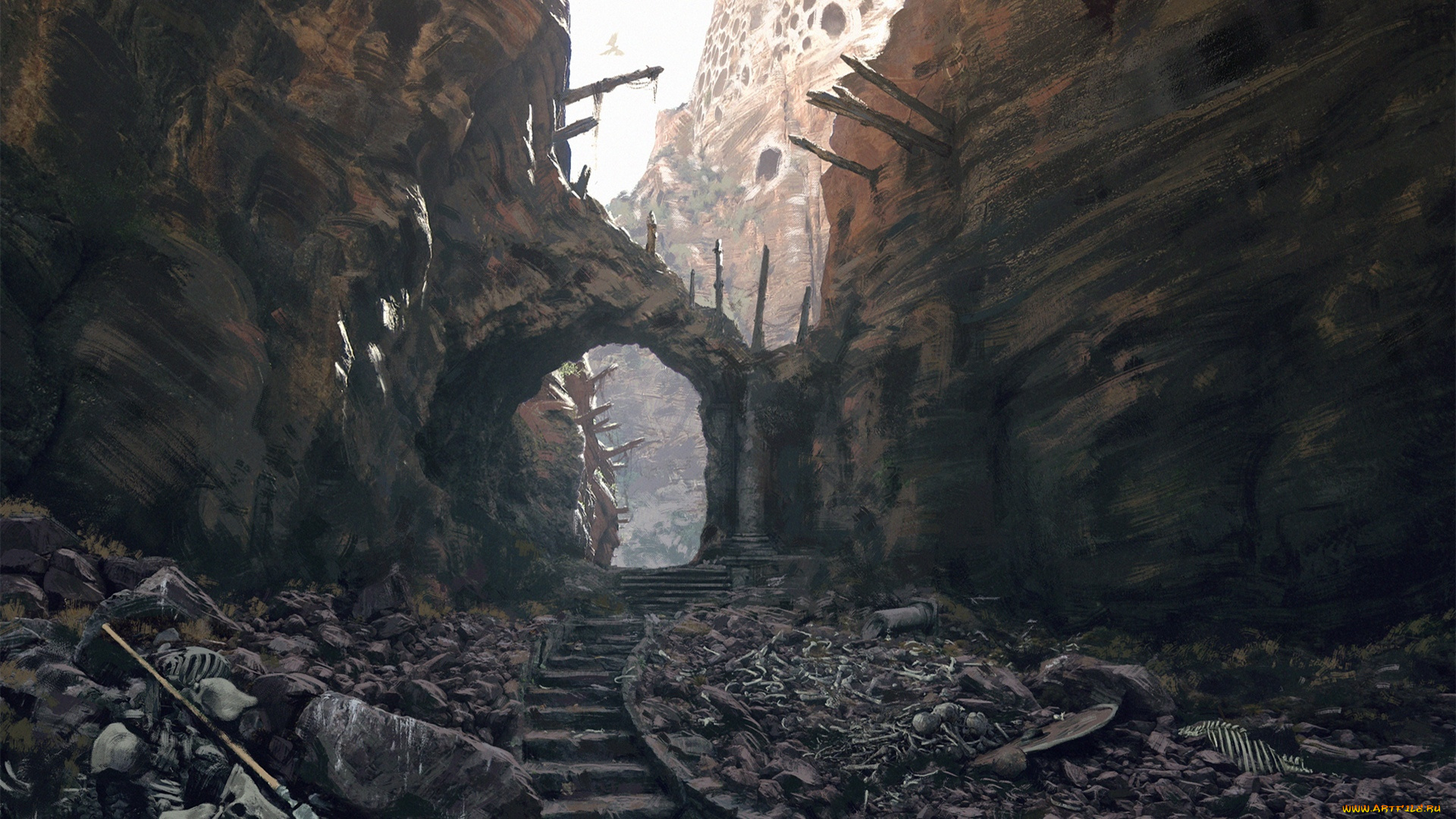 фэнтези, иные, миры, , иные, времена, ущелье, ступени