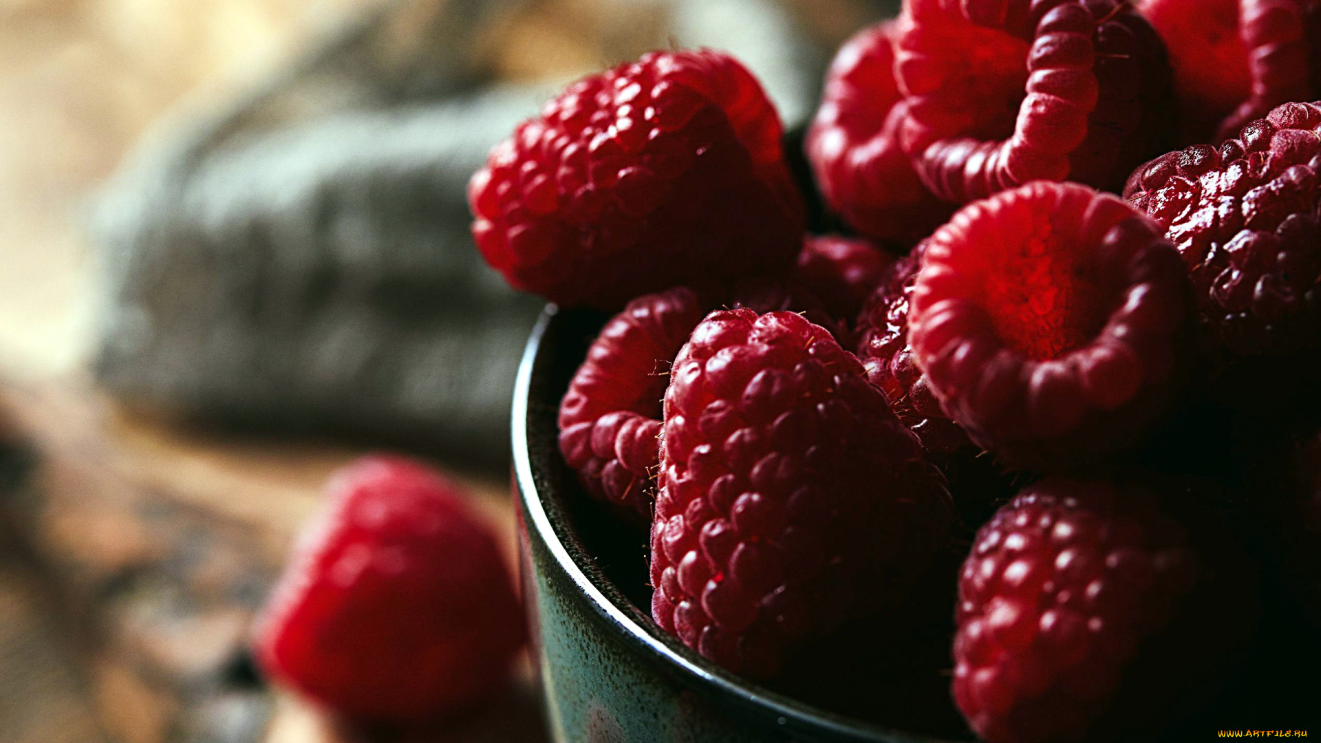 еда, малина, спелая, ягоды