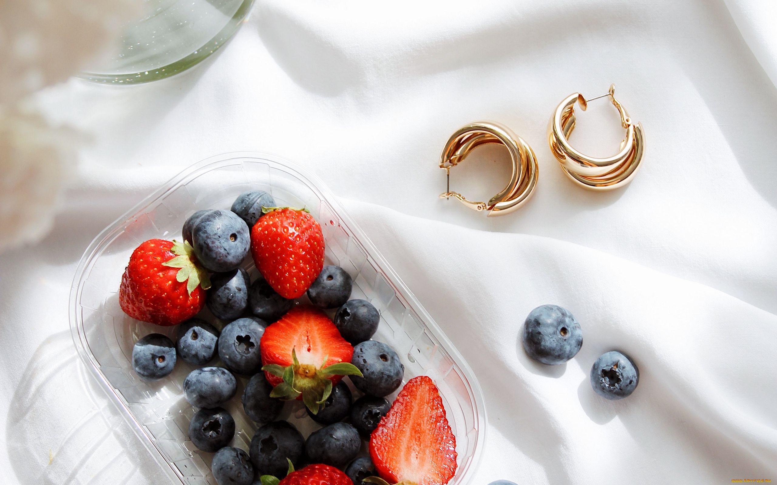 еда, фрукты, , ягоды, серьги, клубника, черника, ягоды