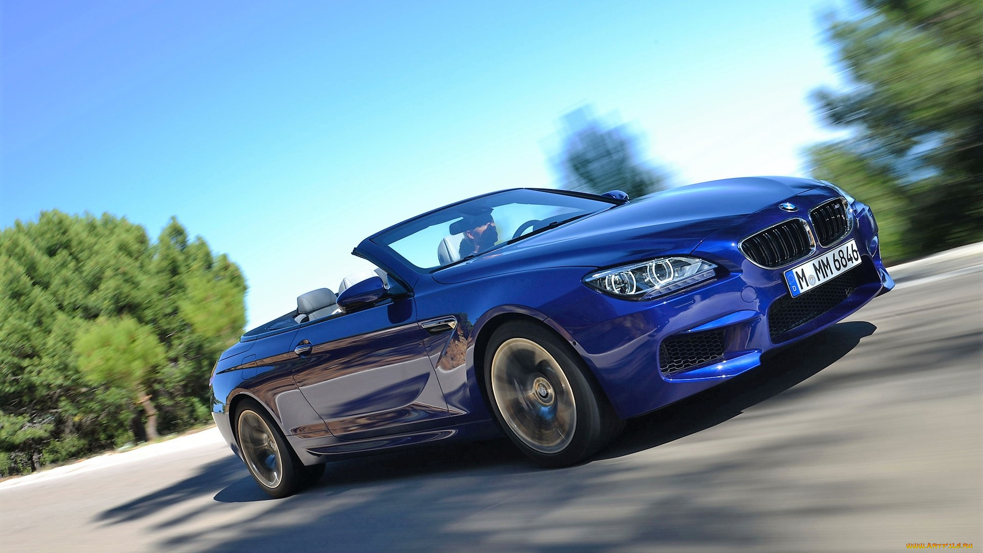 автомобили, bmw, бмв, кабриолет, синий, скорость