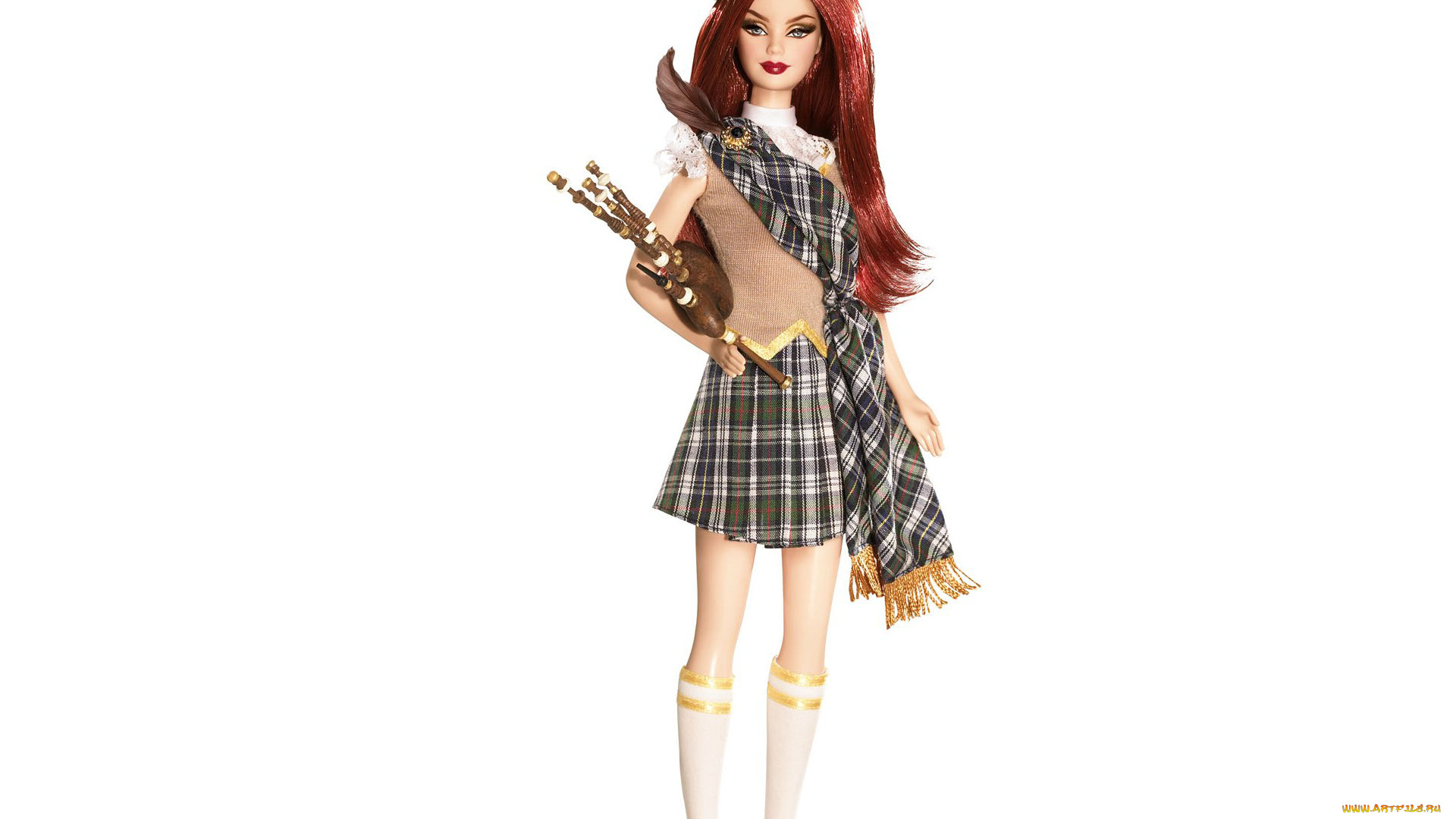 разное, куклы, кукла, шотландка, волынка