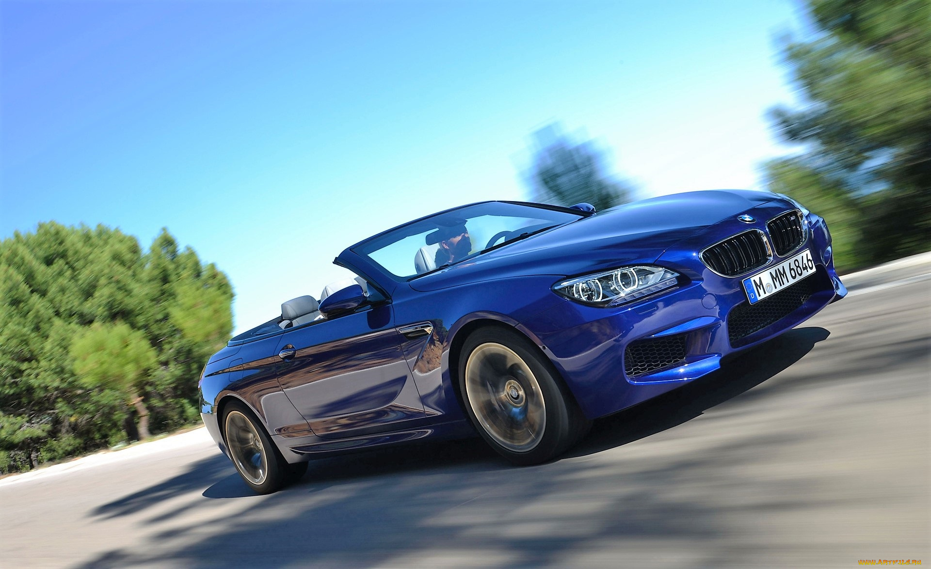 автомобили, bmw, бмв, кабриолет, синий, скорость